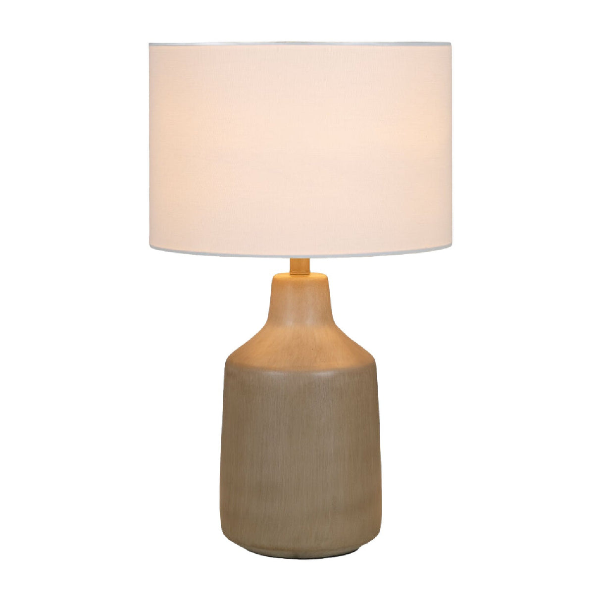 Modern European furniture - Concrete Base Linen Table Lamp - www.oroa.com