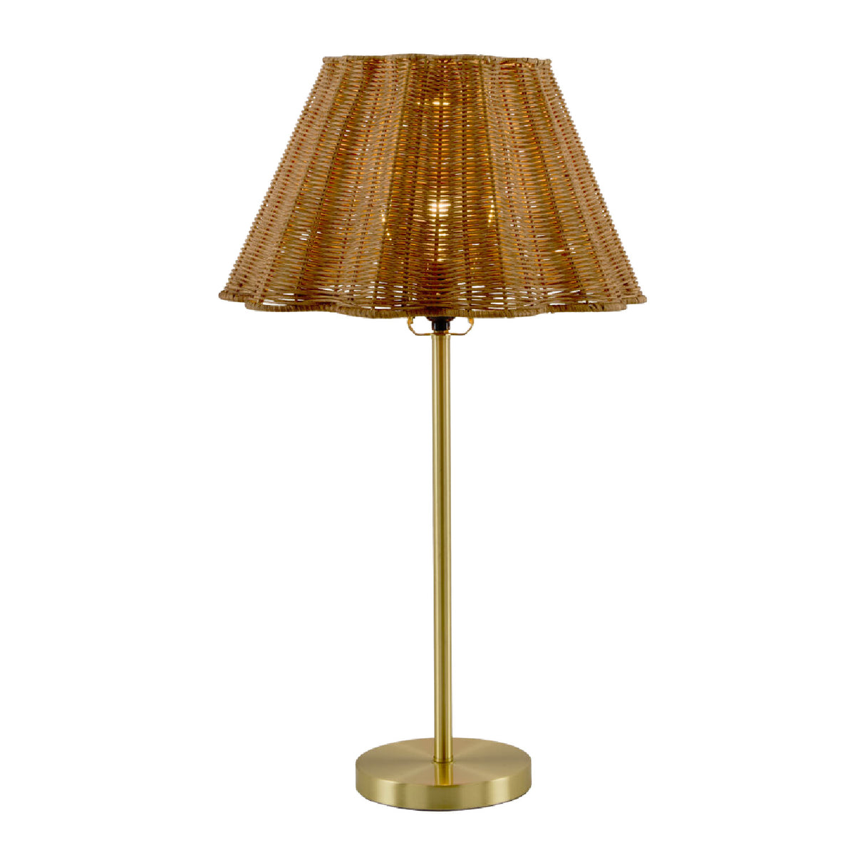 Modern European furniture - Wavy Rattan Accent Table Lamp - www.oroa.com