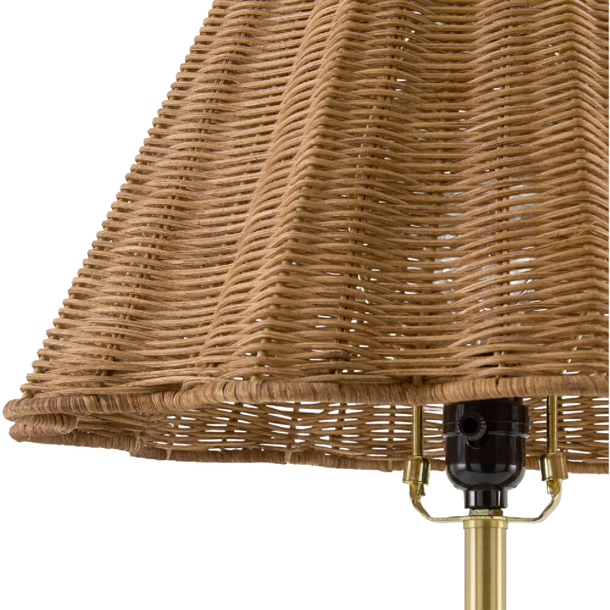 Modern European furniture - Wavy Rattan Accent Table Lamp - www.oroa.com