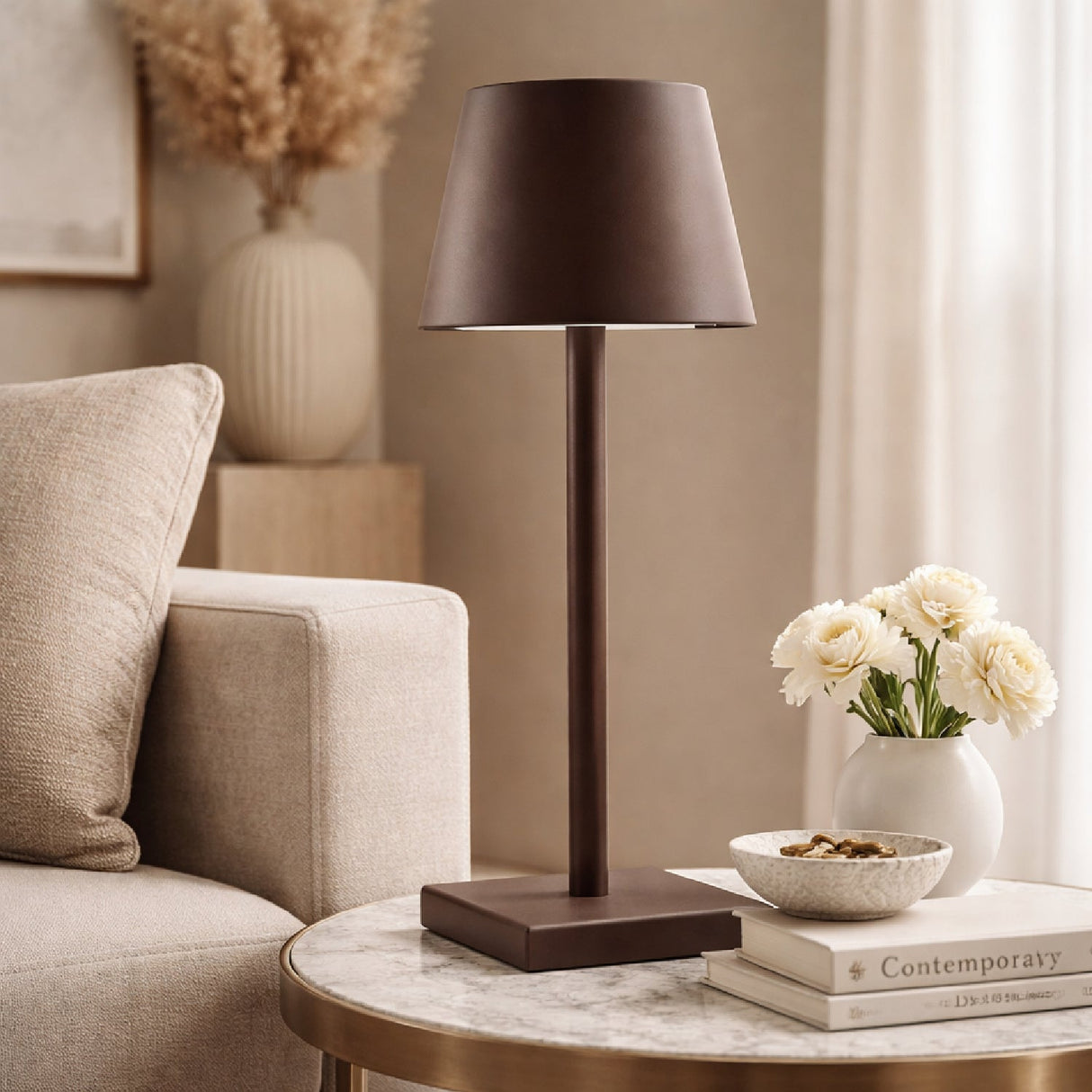 Modern European furniture - Brown Iron Accent Table Lamp - www.oroa.com