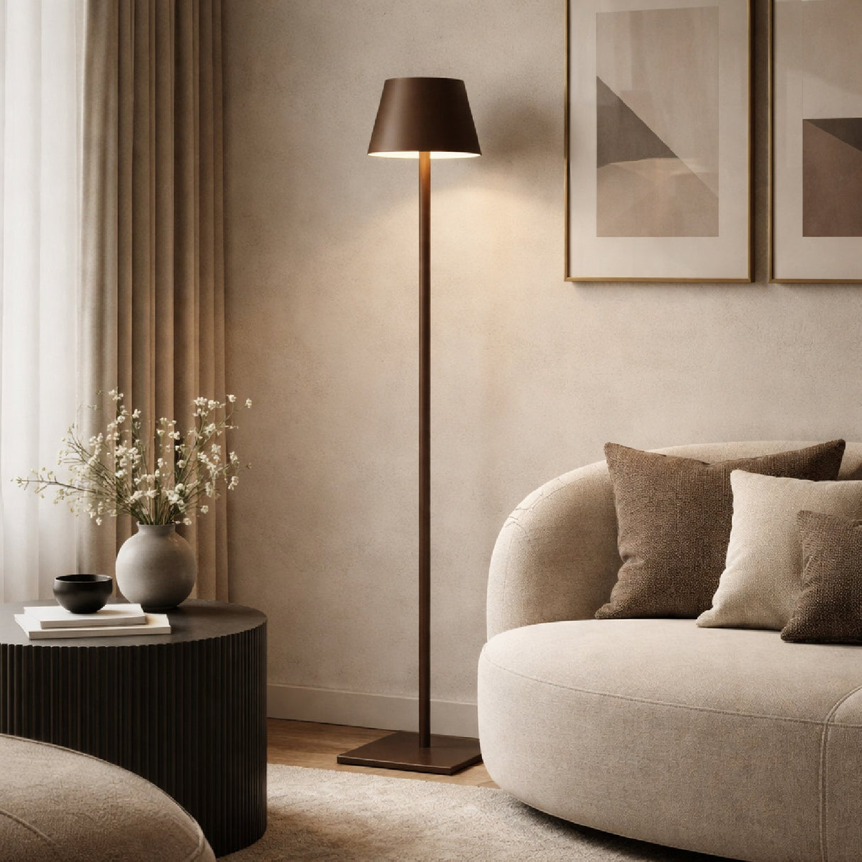 Modern European furniture - Brown Iron Accent Floor Lamp - www.oroa.com