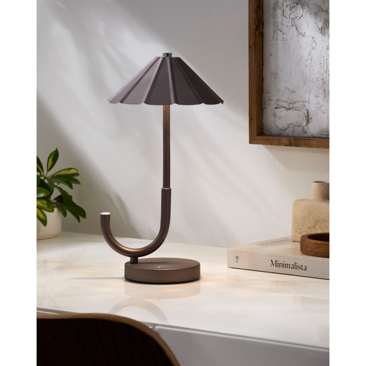 Modern European furniture - Brown Umbrella-Inspired Table Lamp - www.oroa.com