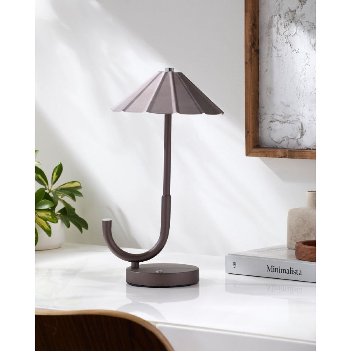 Modern European furniture - Brown Umbrella-Inspired Table Lamp - www.oroa.com