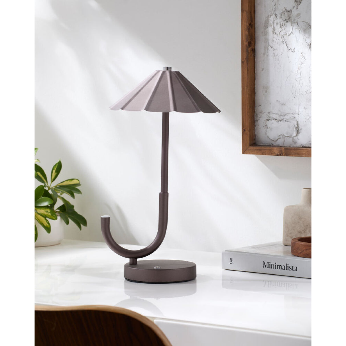 Modern European furniture - Brown Umbrella-Inspired Table Lamp - www.oroa.com