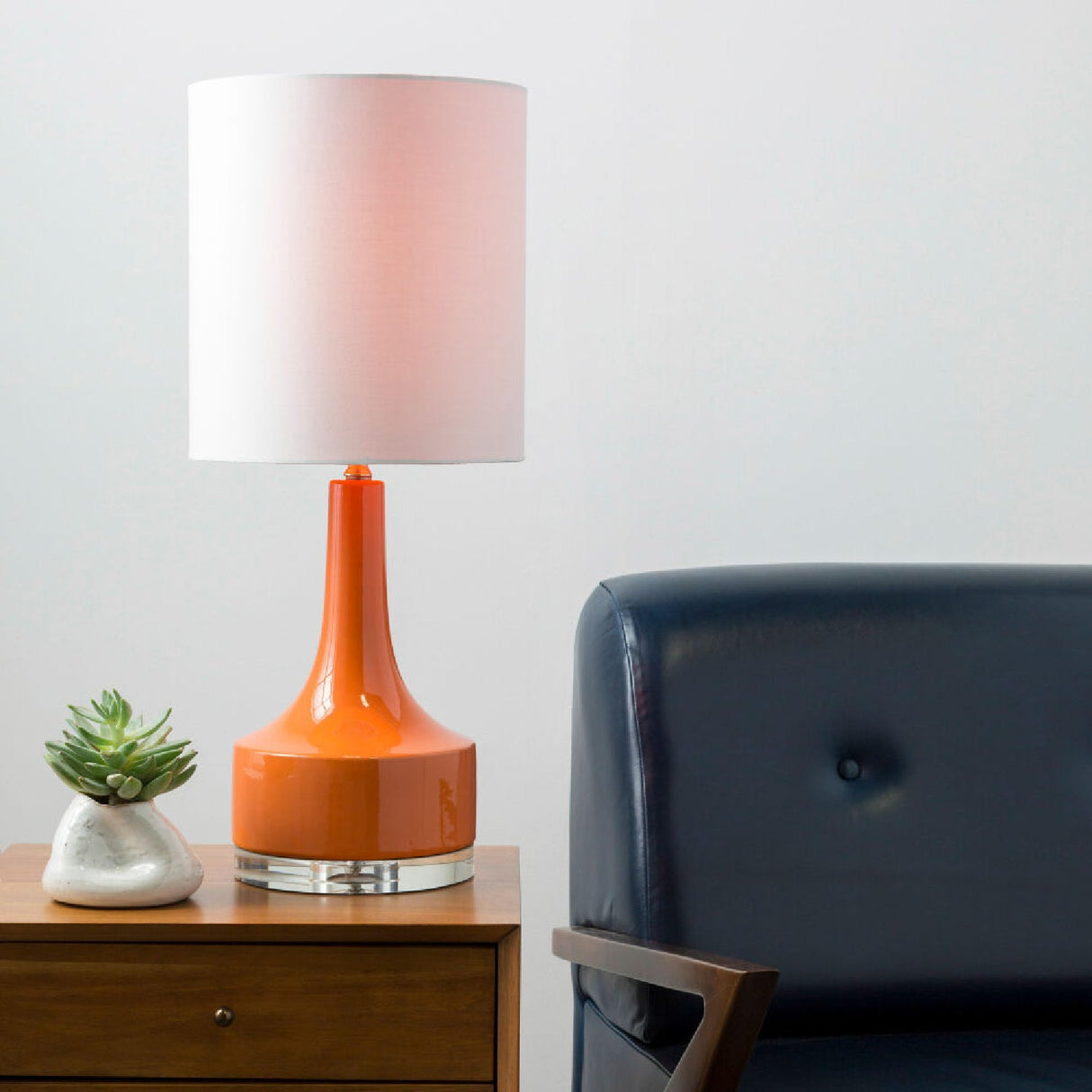 Modern European furniture - Glazed Ceramic Cotton Table Lamp - www.oroa.com