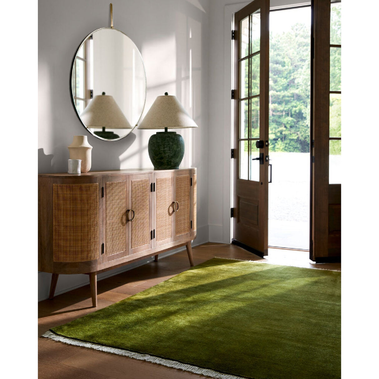 Modern European furniture - Painted Cement Linen Table Lamp - www.oroa.com