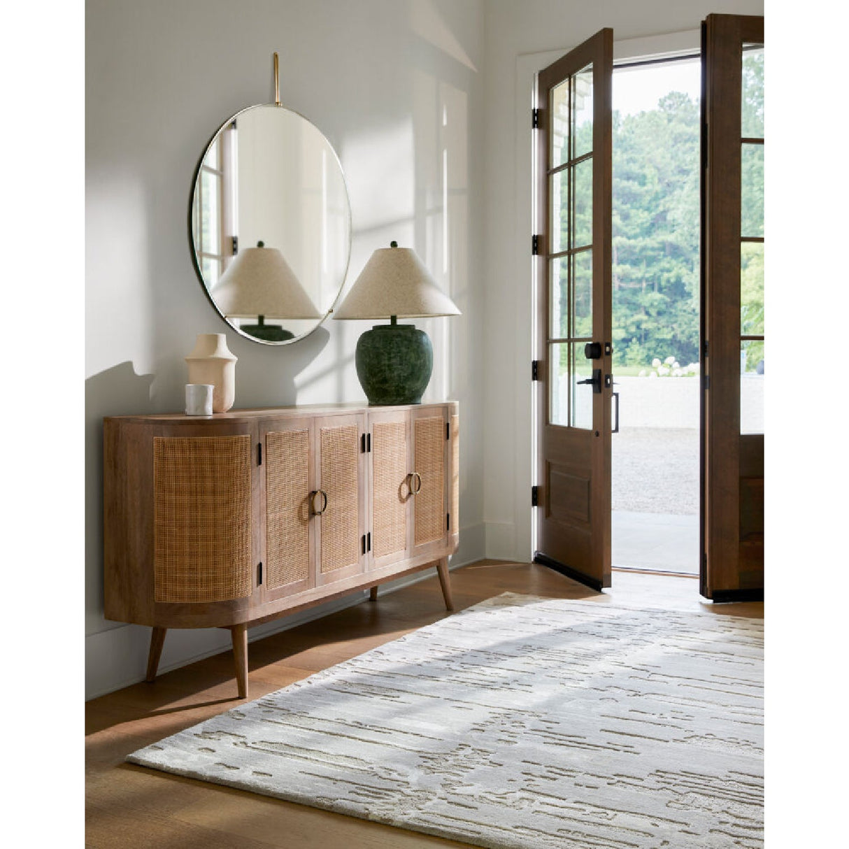 Modern European furniture - Painted Cement Linen Table Lamp - www.oroa.com