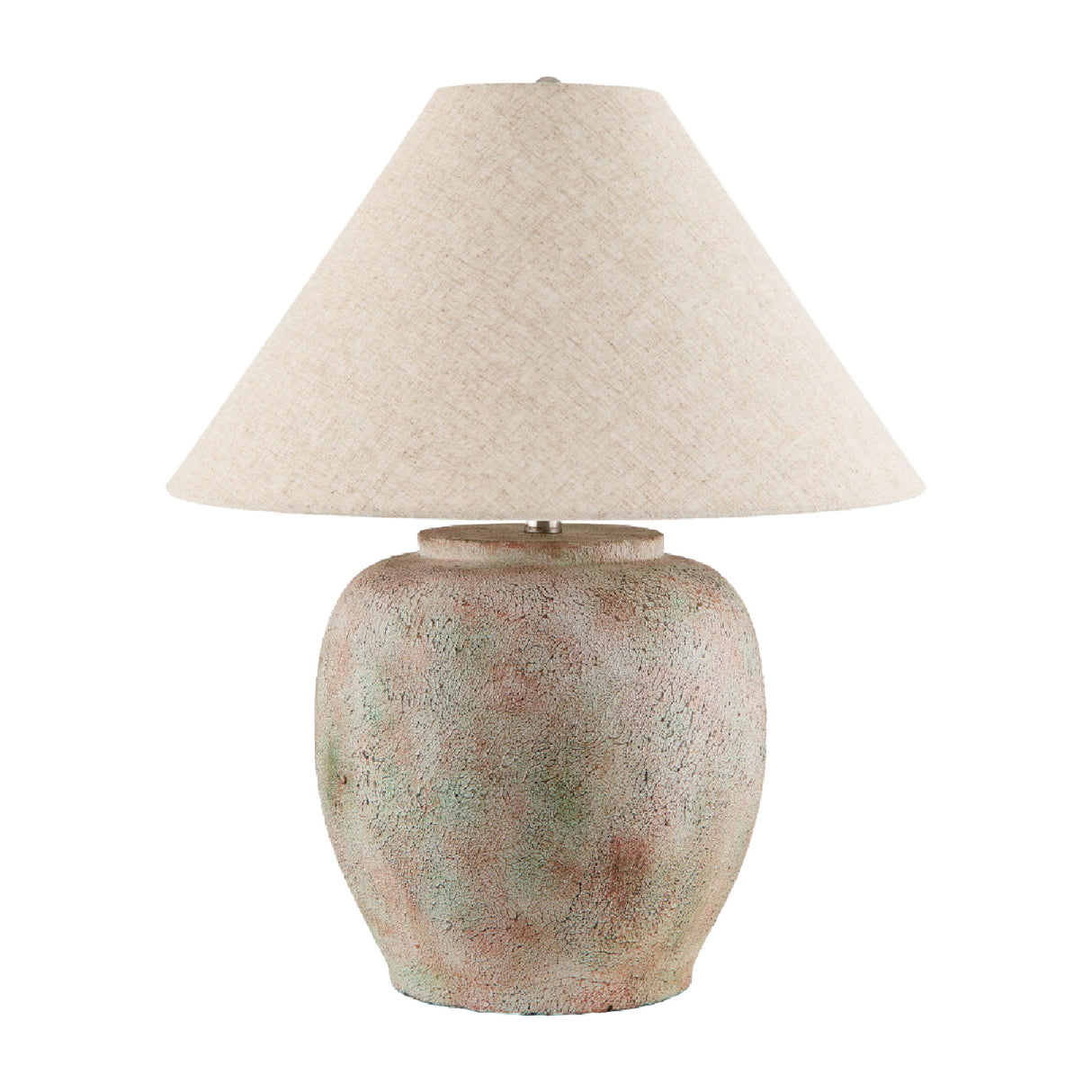 Painted Cement Linen Table Lamp | Oroa.com