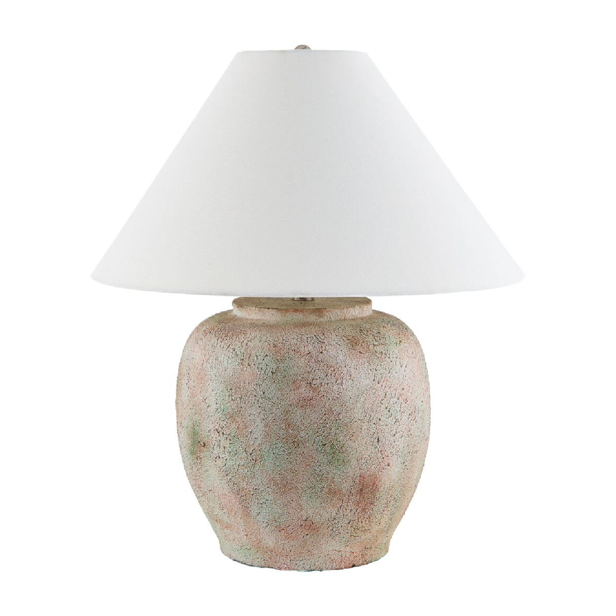 Painted Cement Linen Table Lamp | Oroa.com
