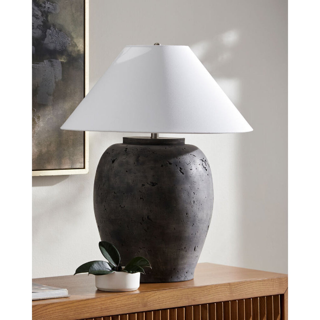 Modern European furniture - Cement Base Accent Floor Lamp - www.oroa.com