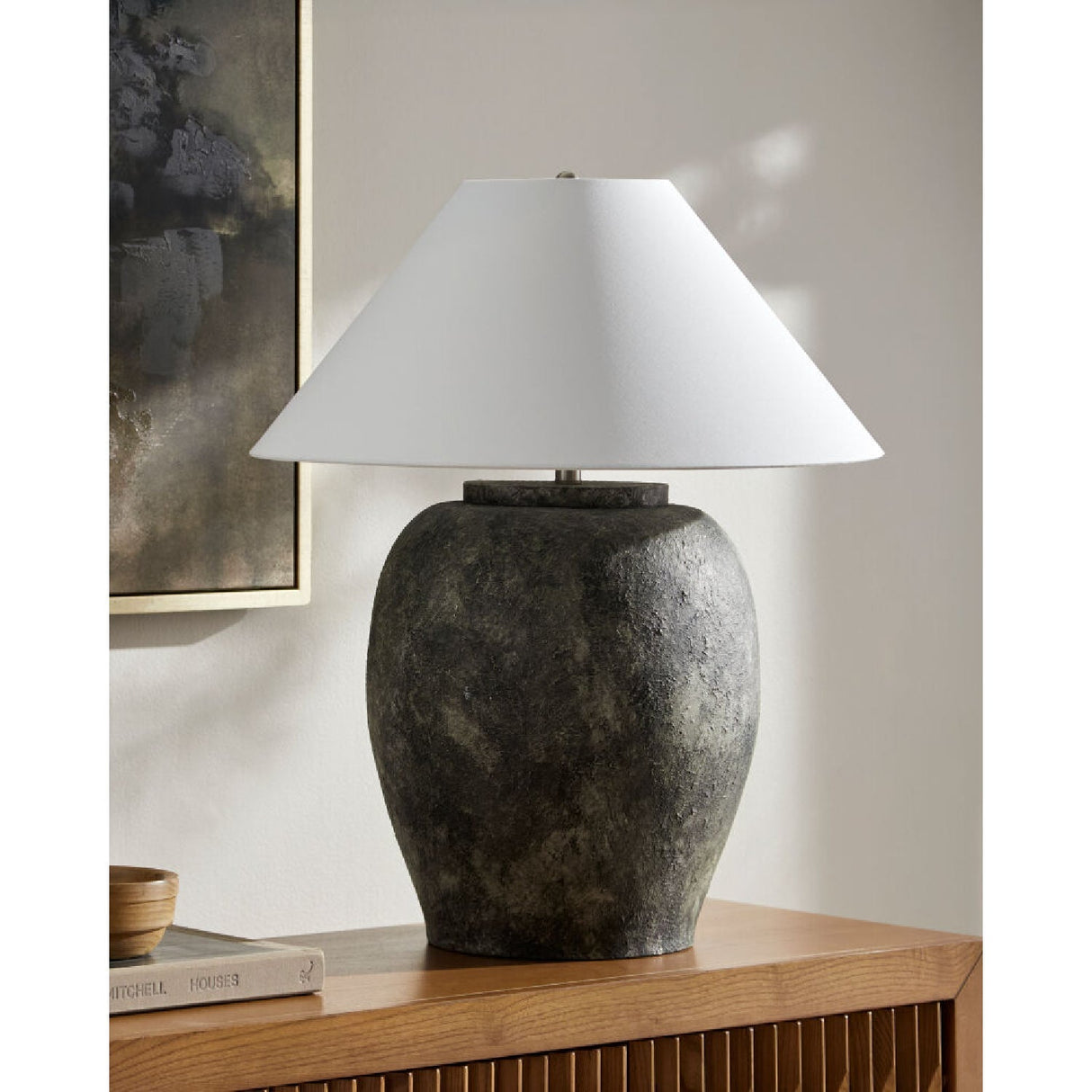 Modern European furniture - Cement Base Accent Floor Lamp - www.oroa.com