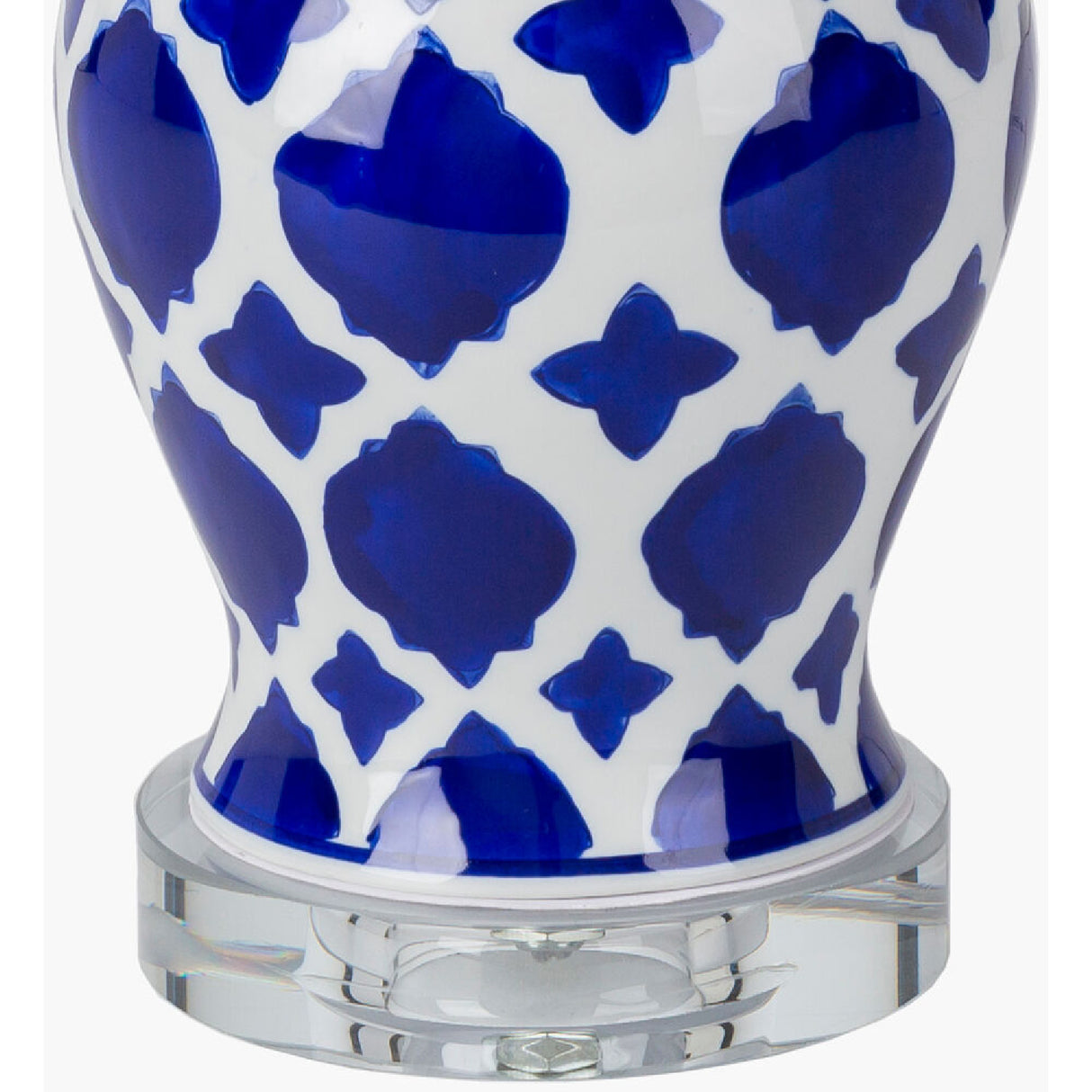 Modern European furniture - Blue Patterned Ceramic Table Lamp - www.oroa.com