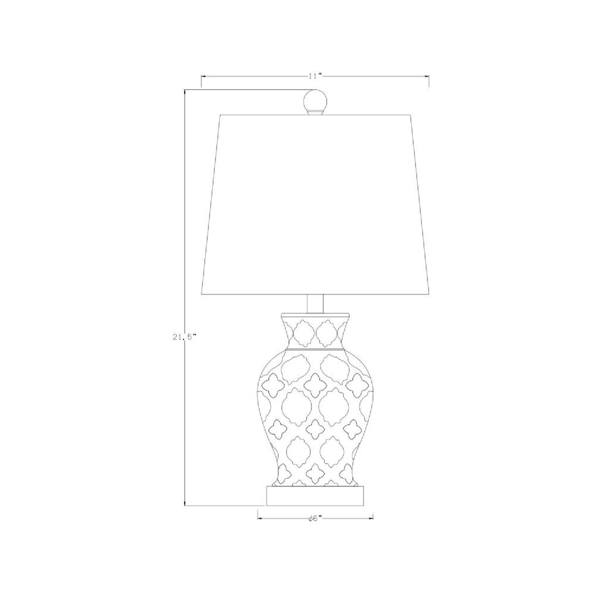 Modern European furniture - Blue Patterned Ceramic Table Lamp - www.oroa.com