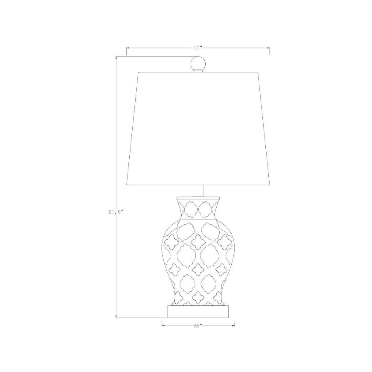 Modern European furniture - Blue Patterned Ceramic Table Lamp - www.oroa.com | Oroa.com
