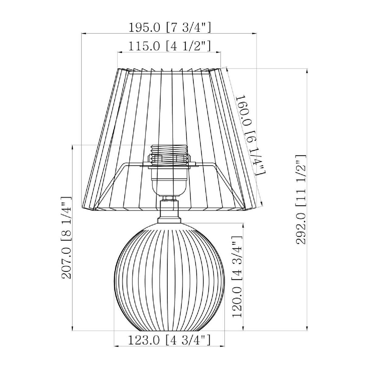 Pleated Linen Ceramic Table Lamp | Oroa.com