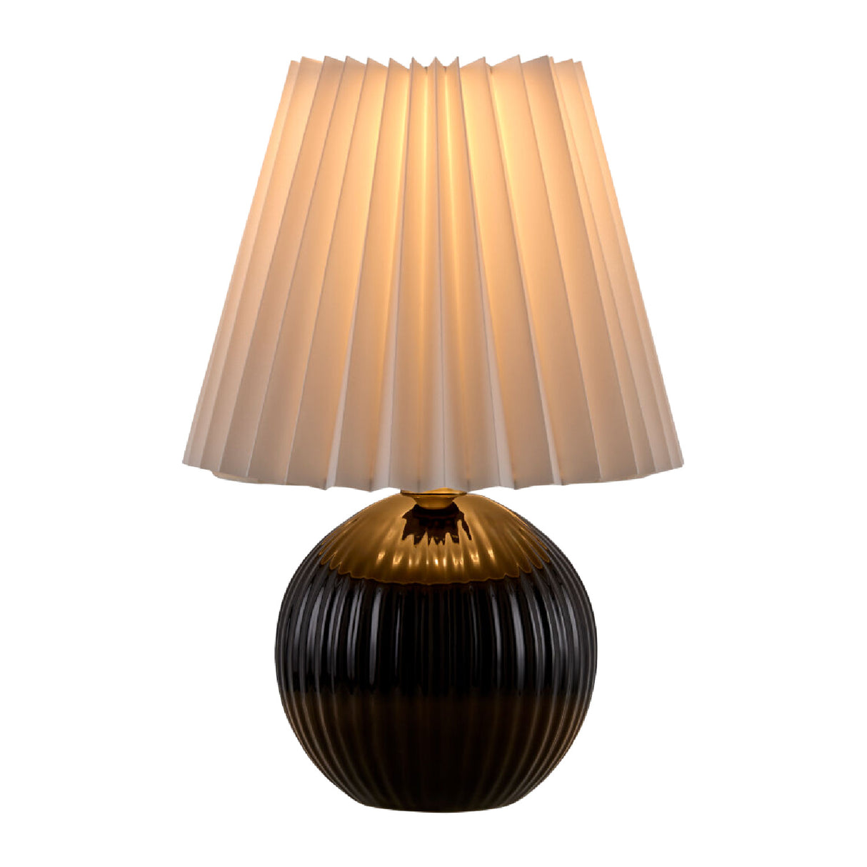 Modern European furniture - Pleated Linen Ceramic Table Lamp - www.oroa.com