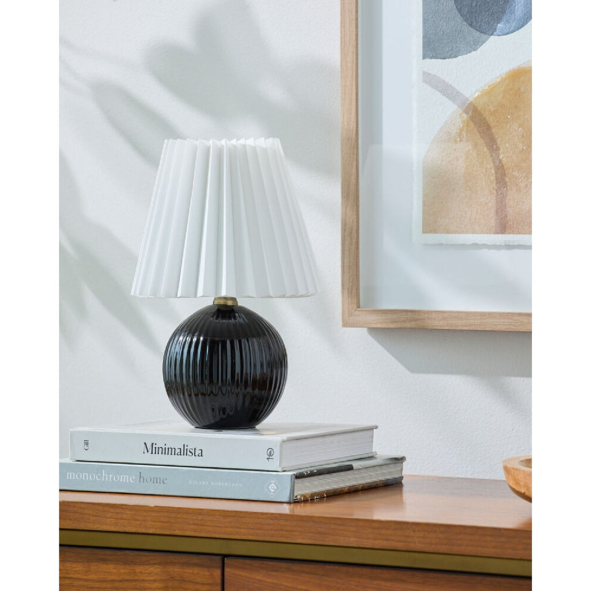 Modern European furniture - Pleated Linen Ceramic Table Lamp - www.oroa.com