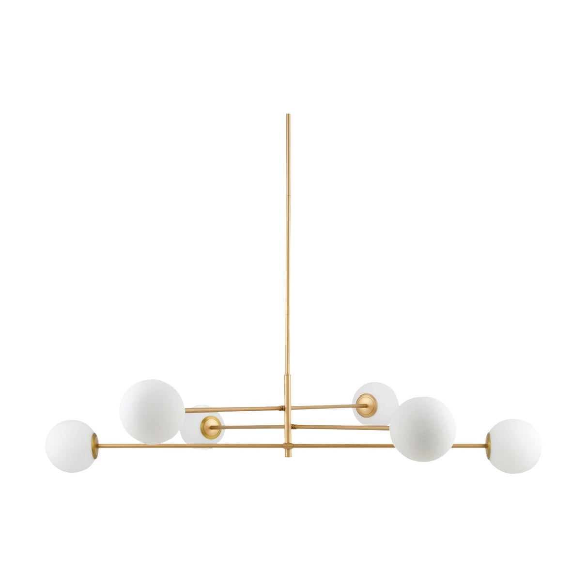 Modern European furniture - White Glass Sputnik Chandelier - www.oroa.com