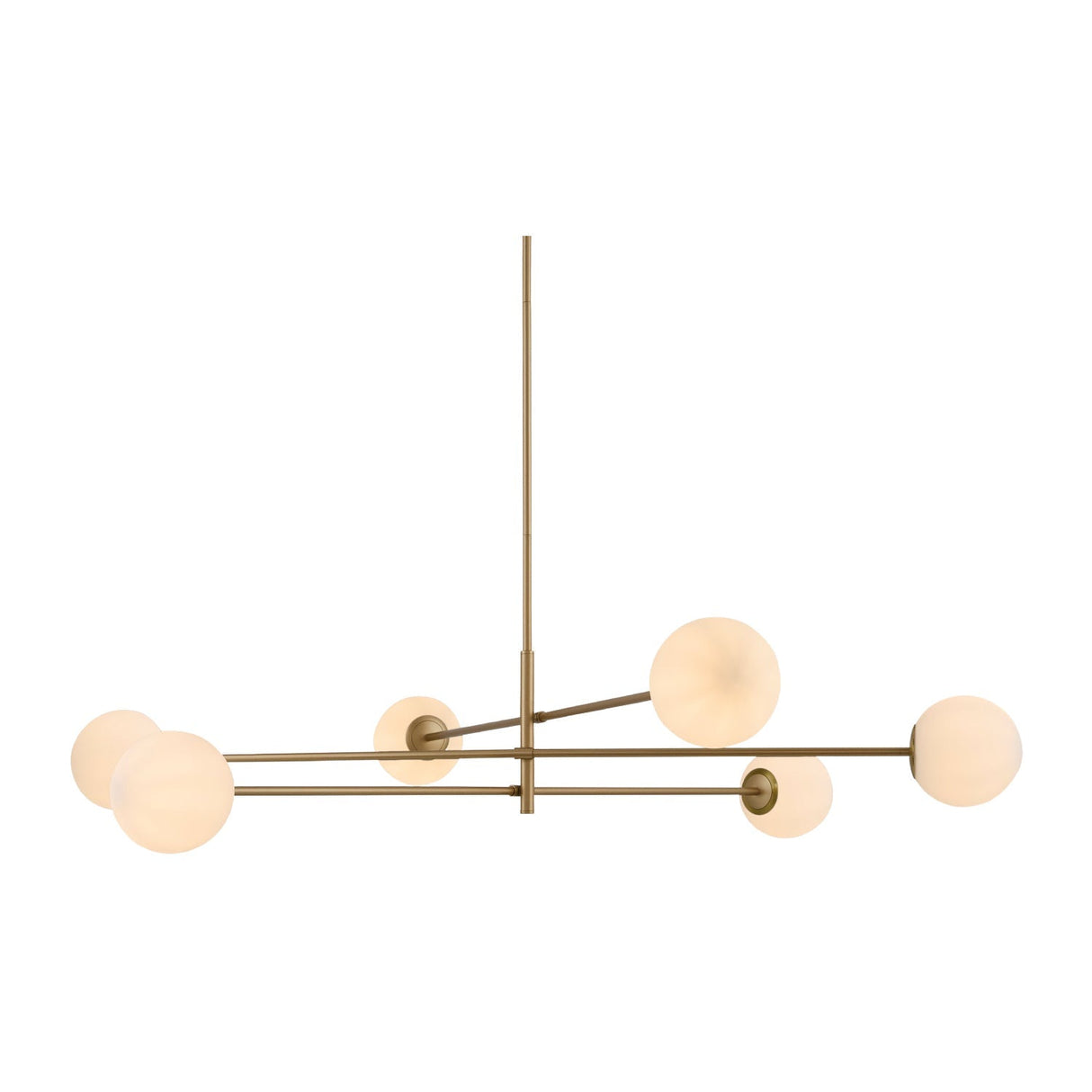 Modern European furniture - White Glass Sputnik Chandelier - www.oroa.com