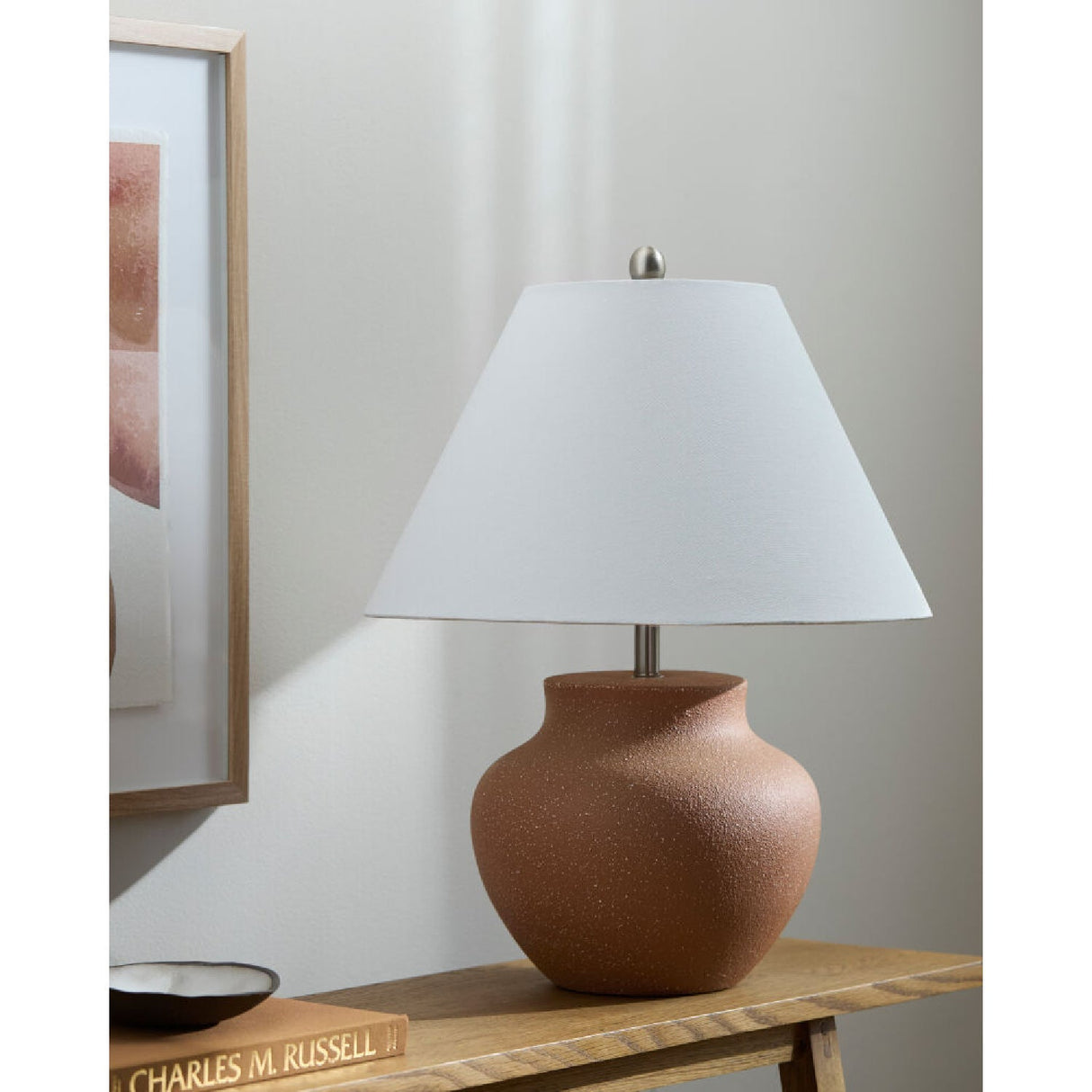 Modern European furniture - Brown Ceramic Accent Table Lamp - www.oroa.com
