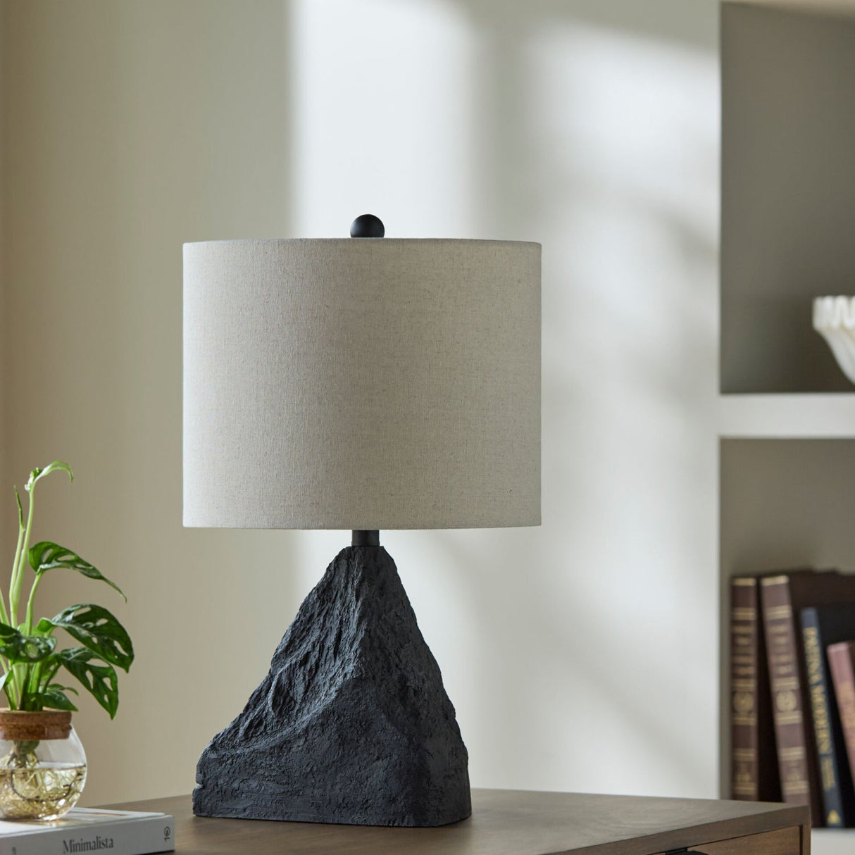 Modern European furniture - Black Organic Textured Table Lamp - www.oroa.com