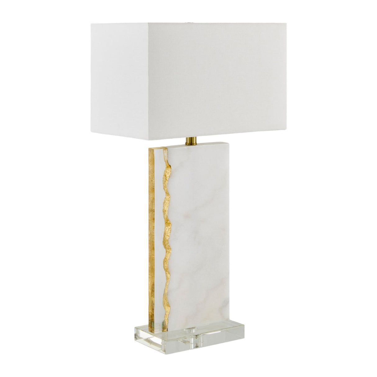 Modern European furniture - Gold Leaf Marble Table Lamp - www.oroa.com