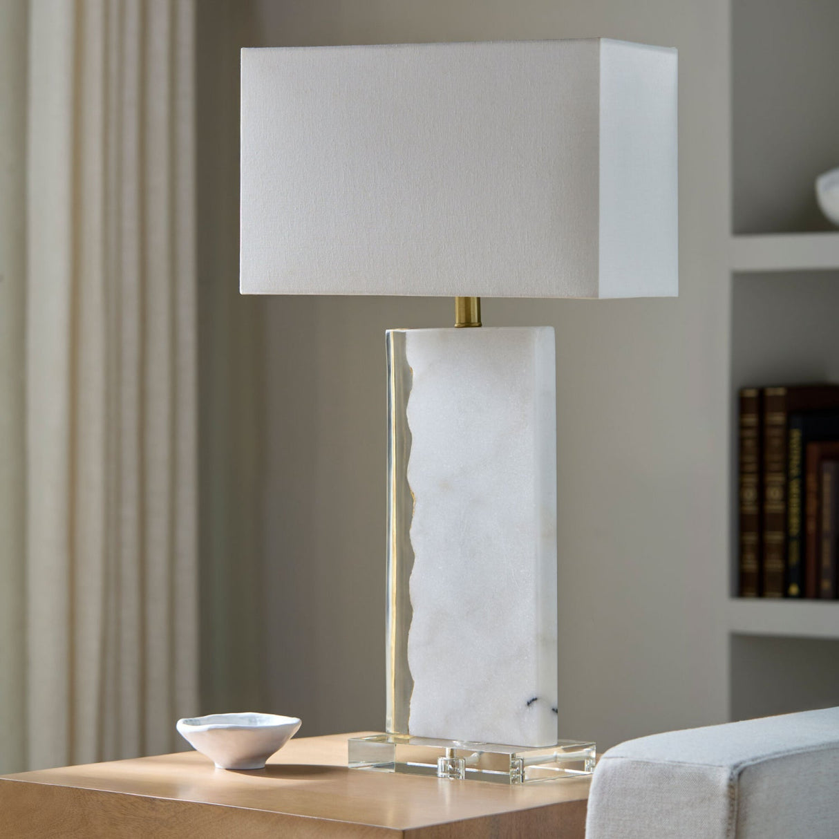Modern European furniture - Gold Leaf Marble Table Lamp - www.oroa.com