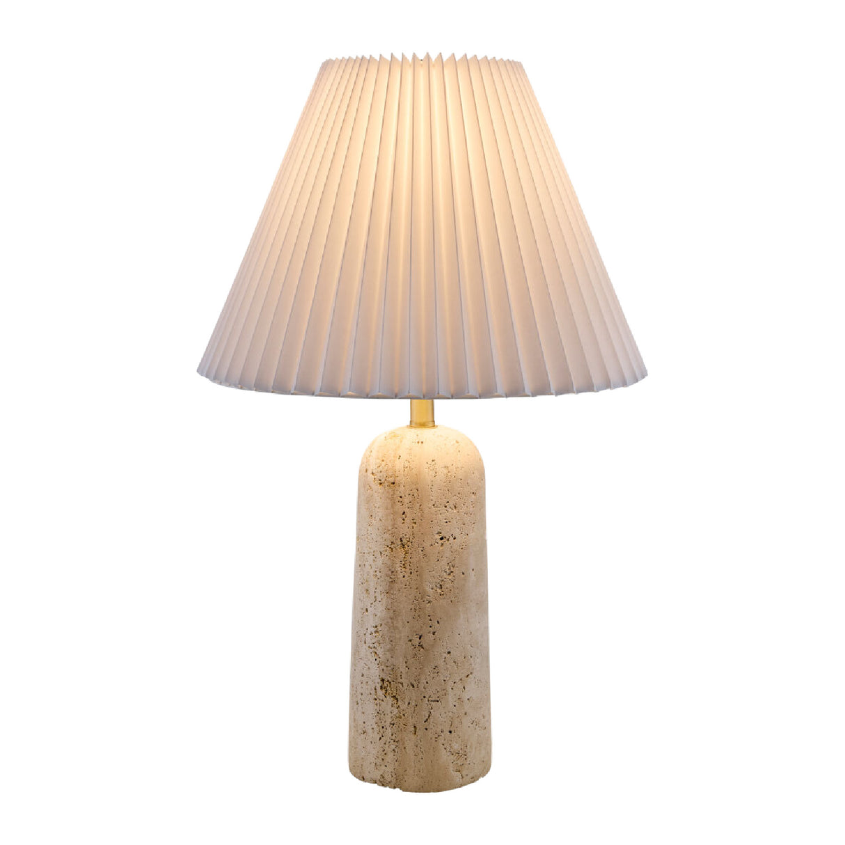 Modern European furniture - Empire Shade Travertine Table Lamp - www.oroa.com | Oroa.com