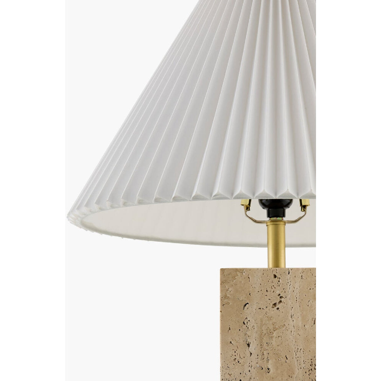 Modern European furniture - Square Travertine Empire Table Lamp - www.oroa.com
