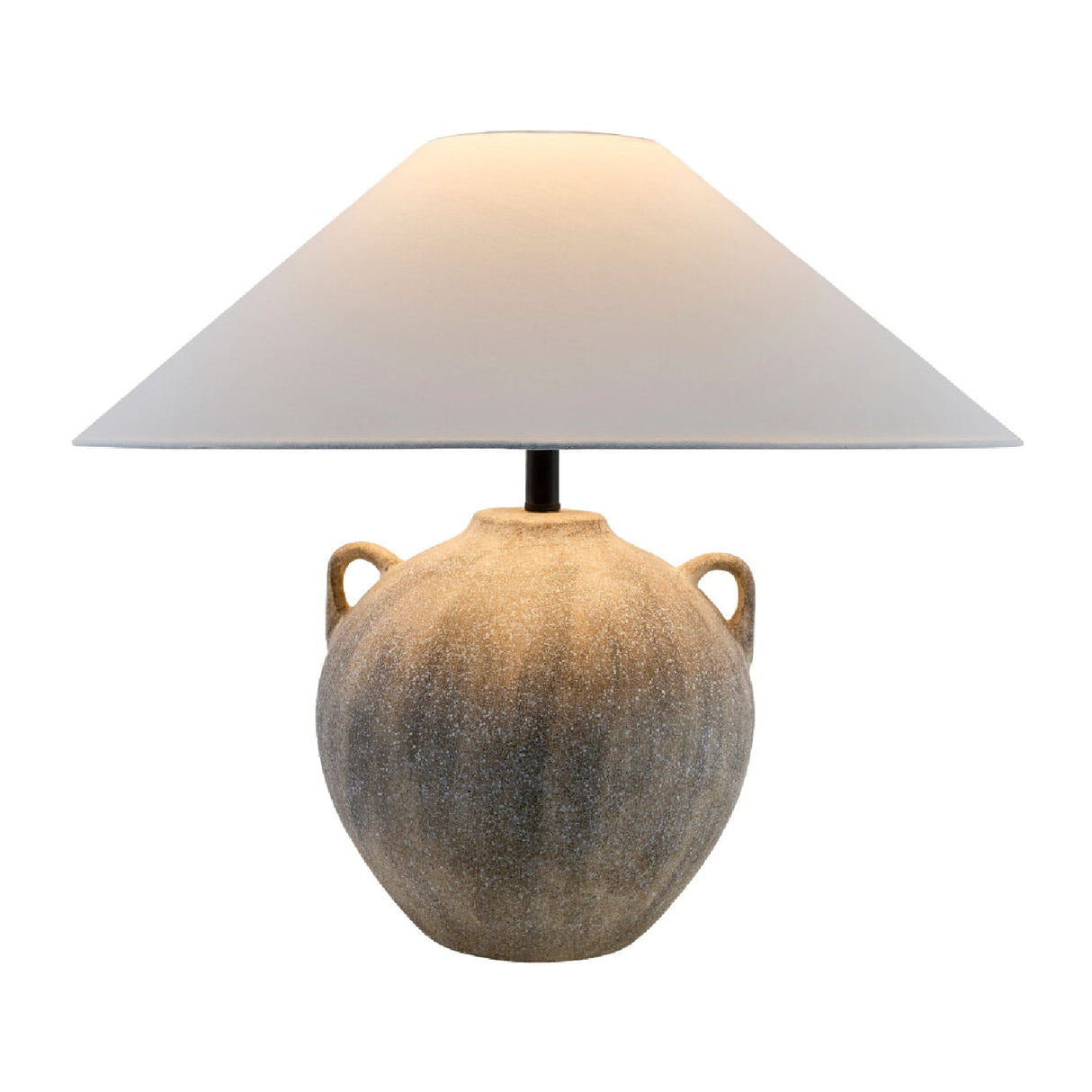 Modern European furniture - Brown Ceramic Linen Table Lamp - www.oroa.com