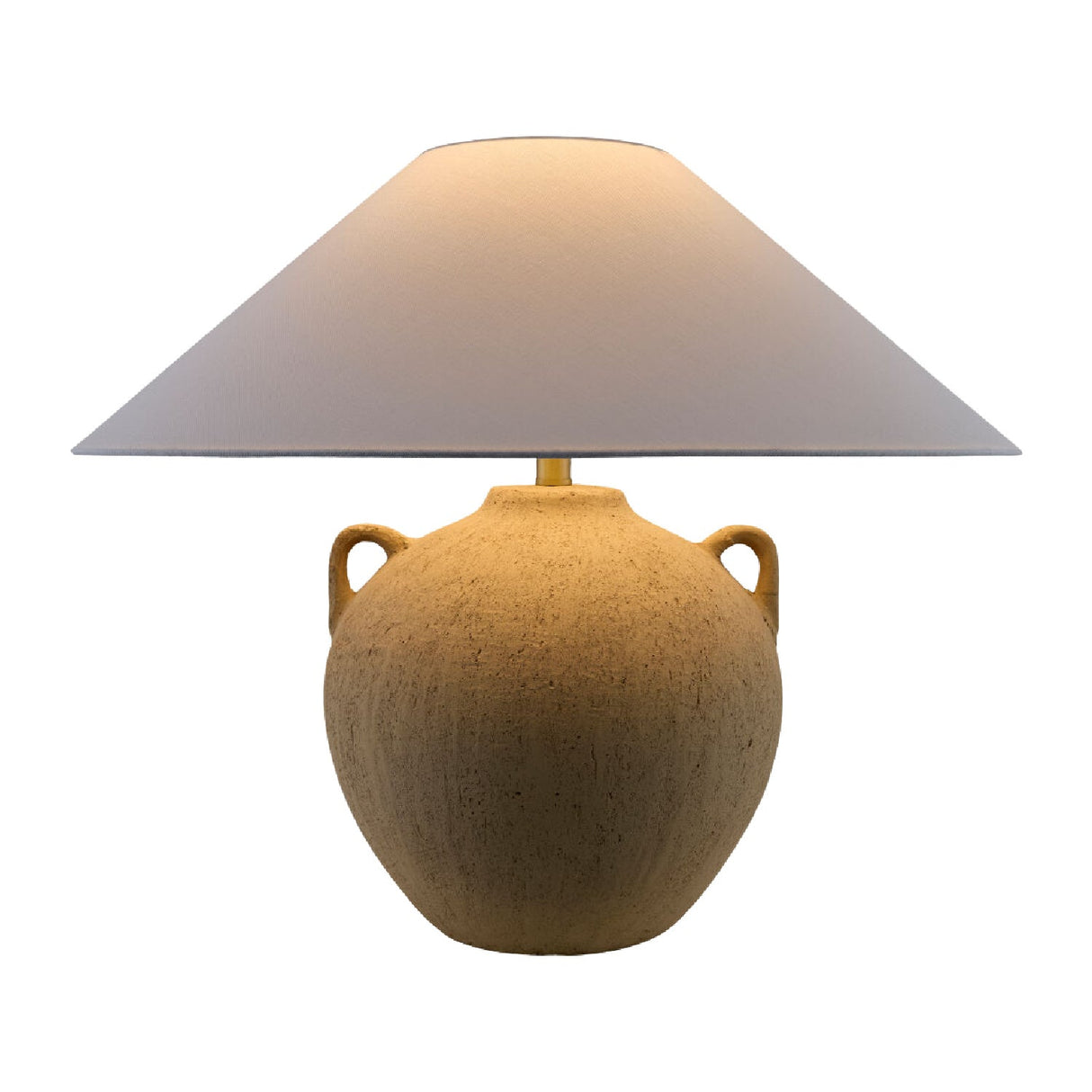 Modern European furniture - Brown Ceramic Linen Table Lamp - www.oroa.com
