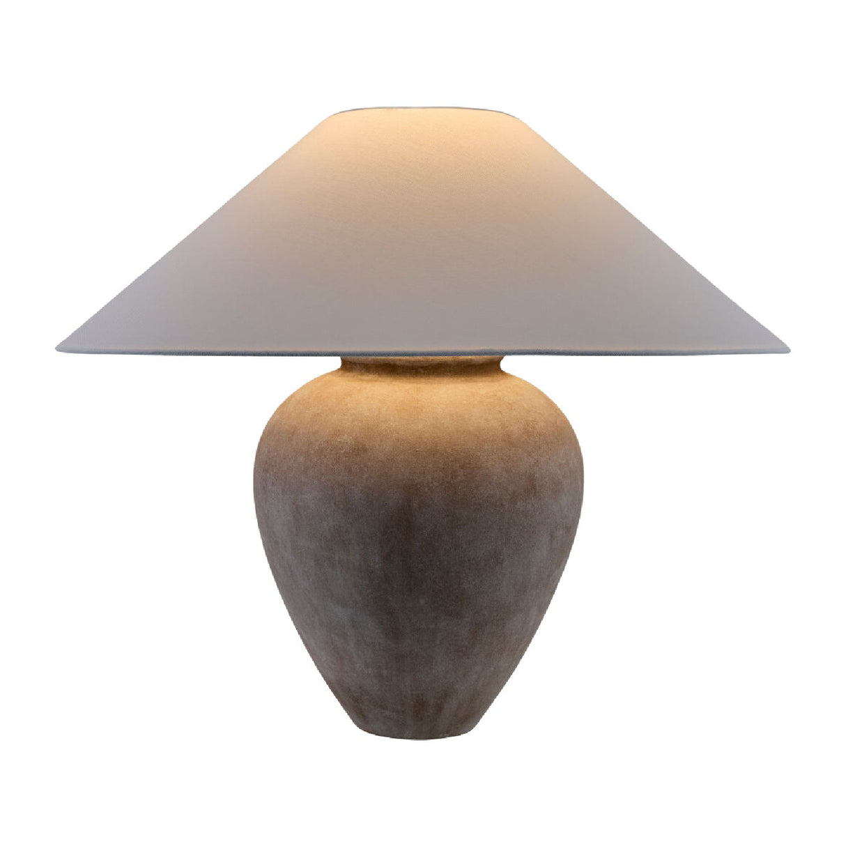 Modern European furniture - Glazed Brown Ceramic Table Lamp - www.oroa.com