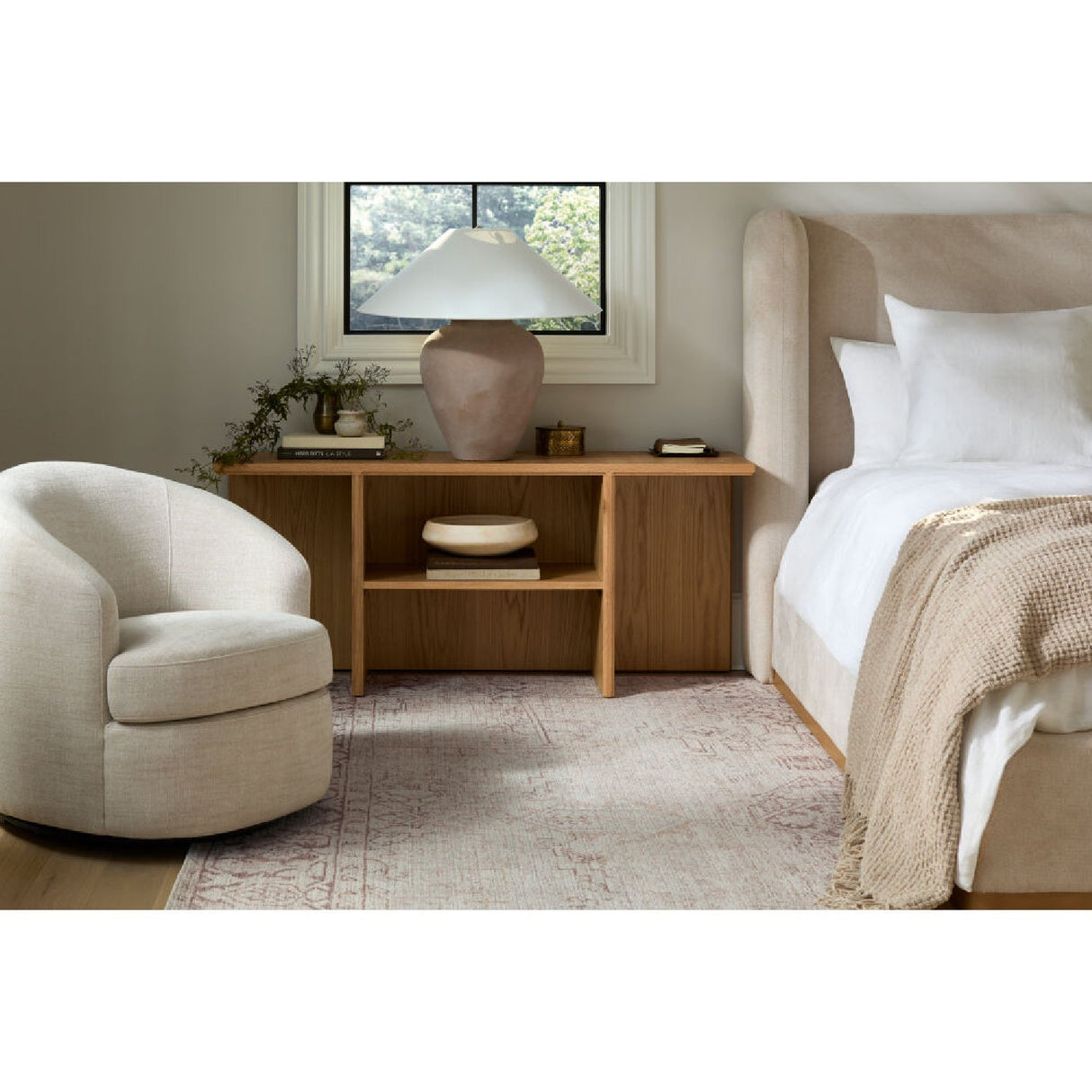 Modern European furniture - Glazed Brown Ceramic Table Lamp - www.oroa.com