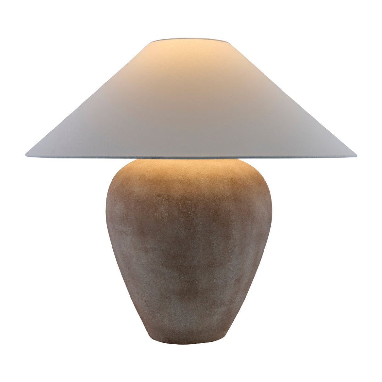 Modern European furniture - Glazed Brown Ceramic Table Lamp - www.oroa.com