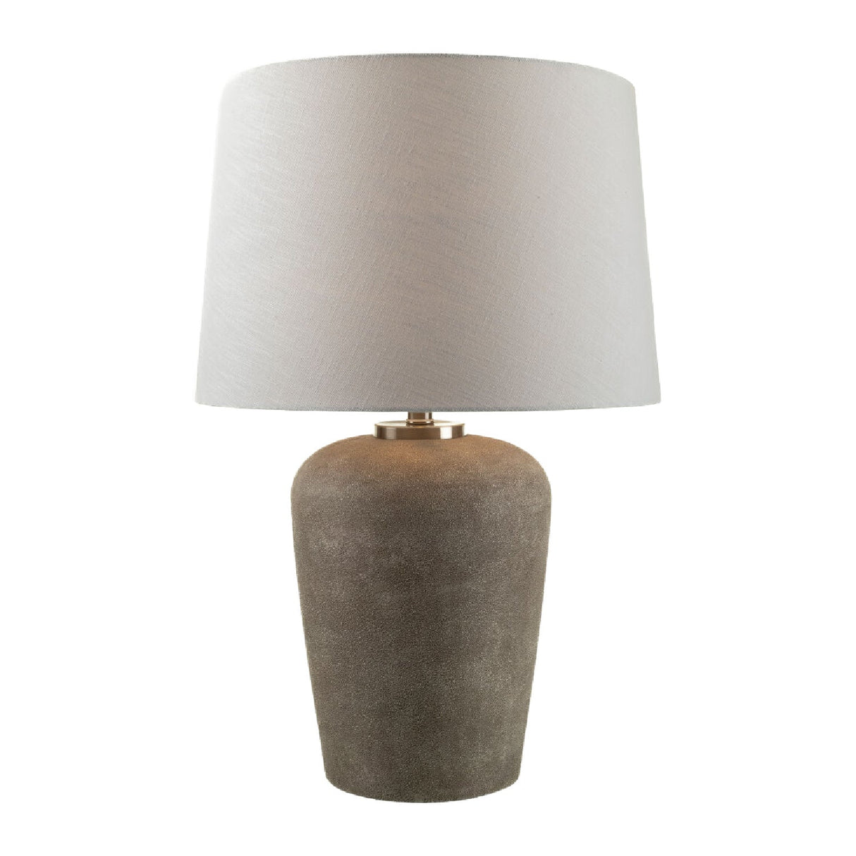 Modern European furniture - Beige Drum Linen Table Lamp L - www.oroa.com