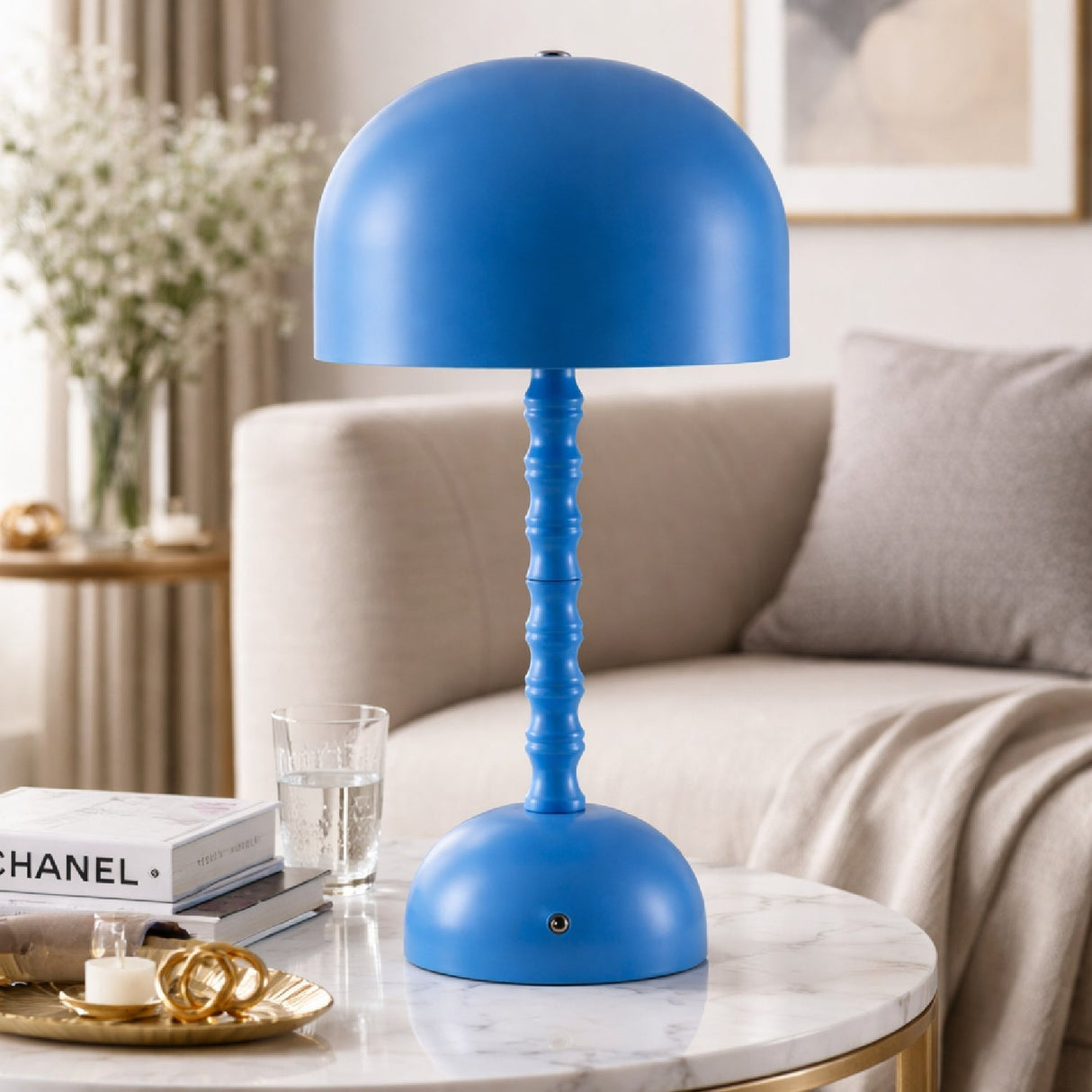 Modern European furniture - Painted Iron Dome Table Lamp - www.oroa.com