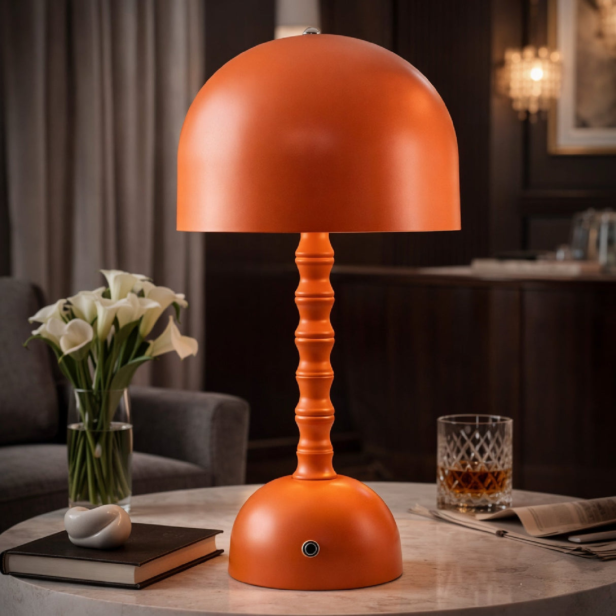 Modern European furniture - Painted Iron Dome Table Lamp - www.oroa.com
