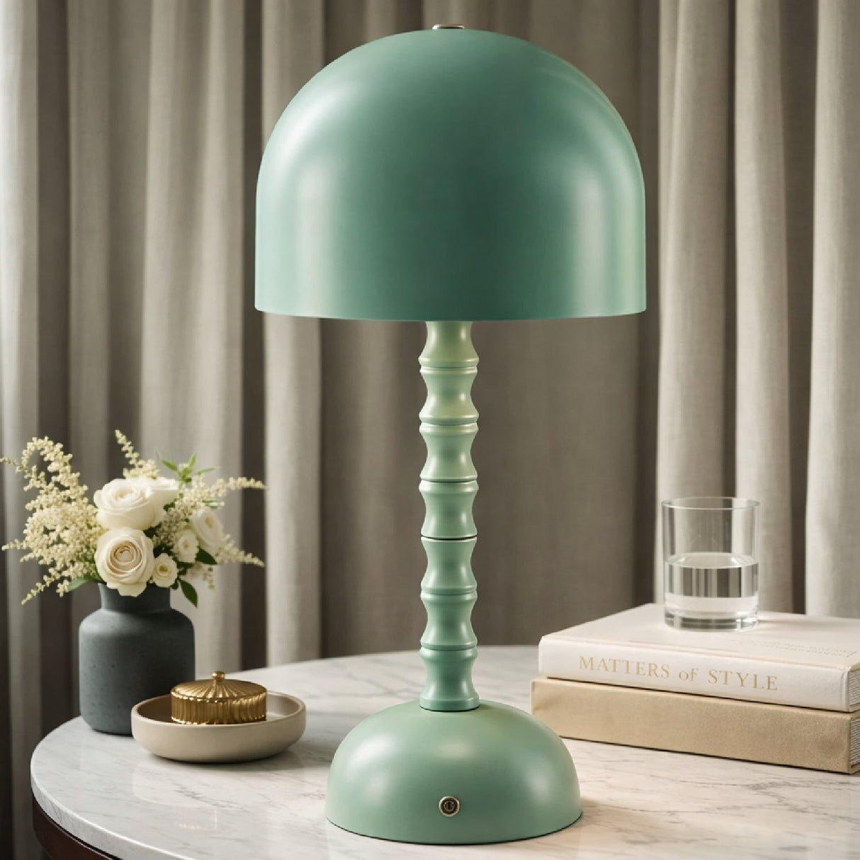 Modern European furniture - Painted Iron Dome Table Lamp - www.oroa.com