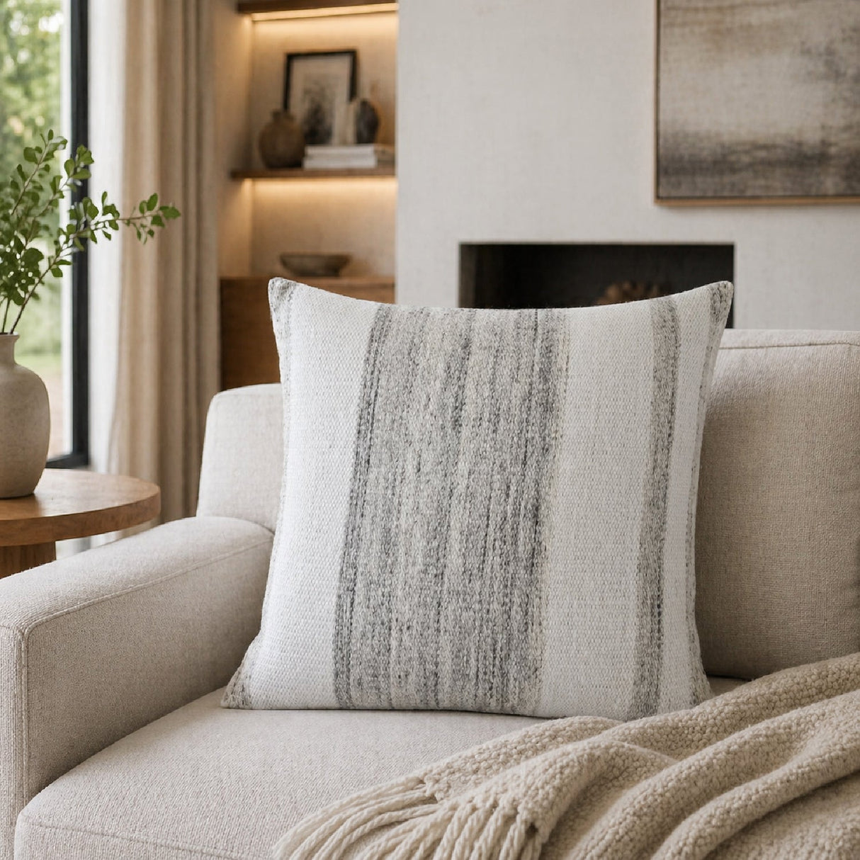 Modern European furniture - Woven Cotton Pillow - www.oroa.com