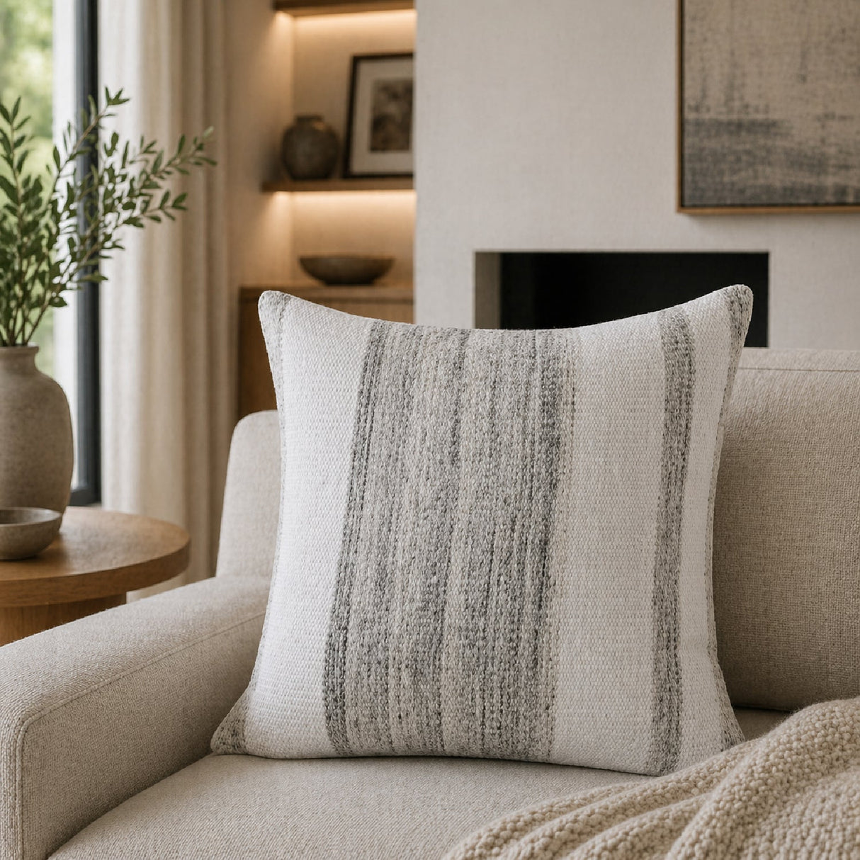Modern European furniture - Woven Cotton Pillow - www.oroa.com