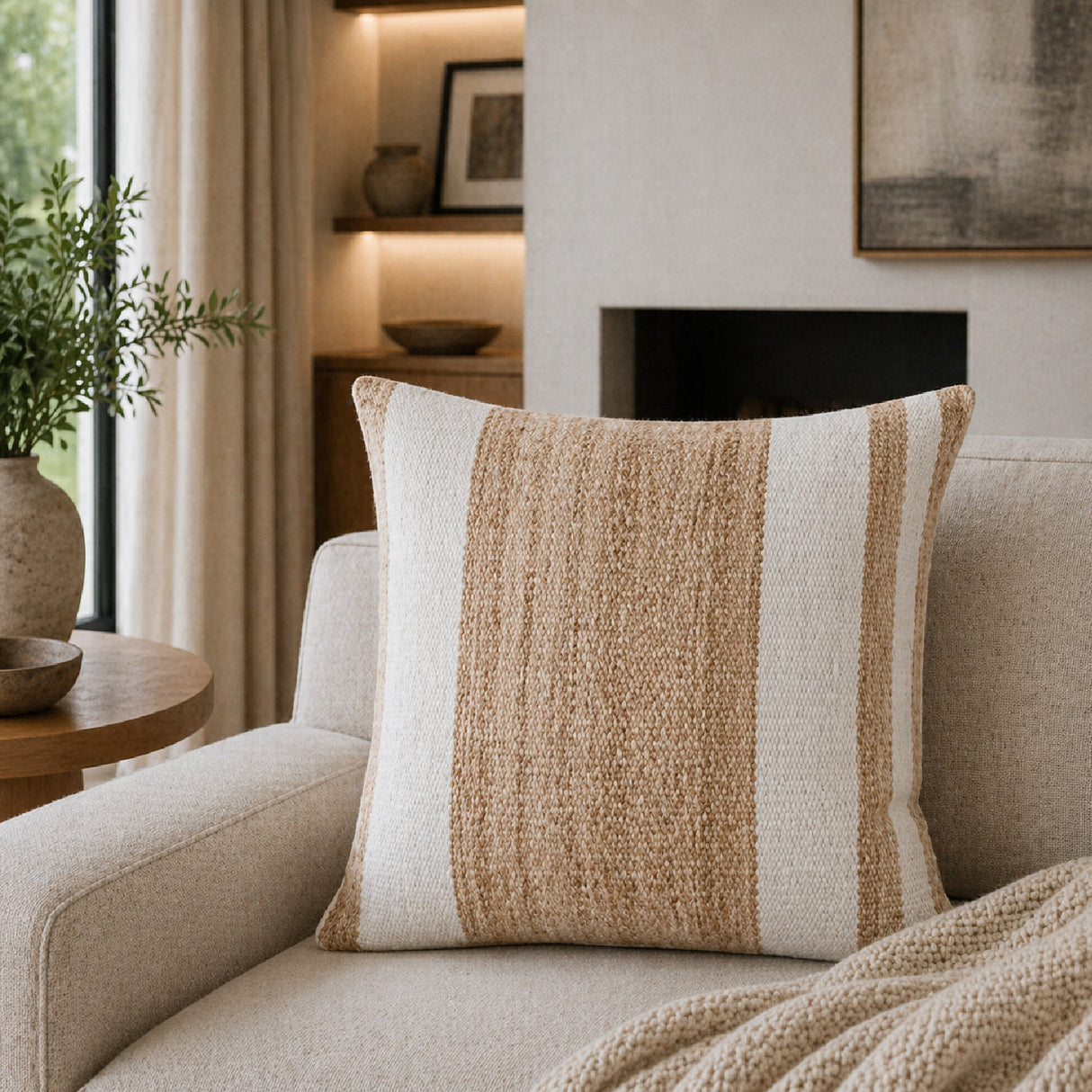 Modern European furniture - Woven Cotton Pillow - www.oroa.com