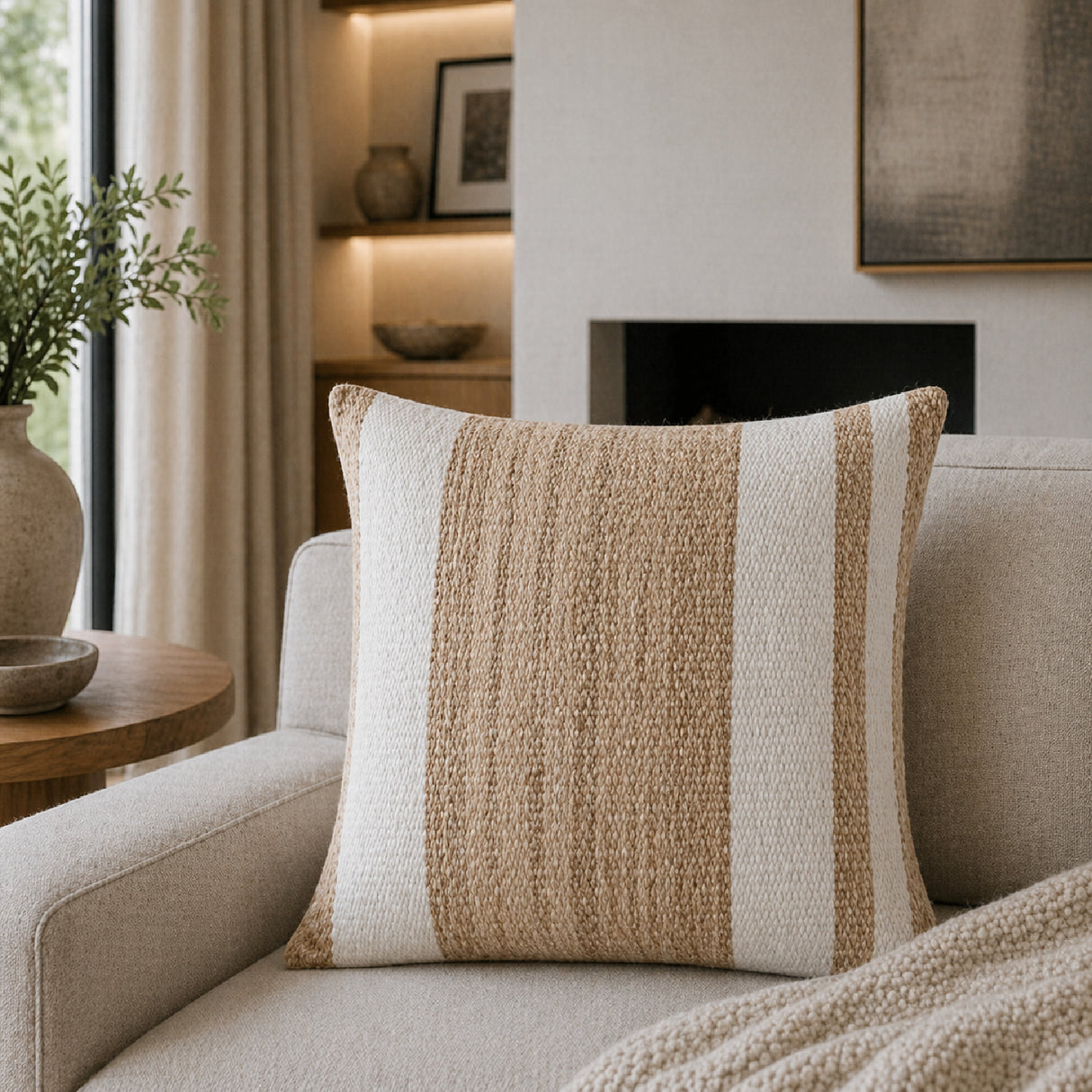 Modern European furniture - Woven Cotton Pillow - www.oroa.com
