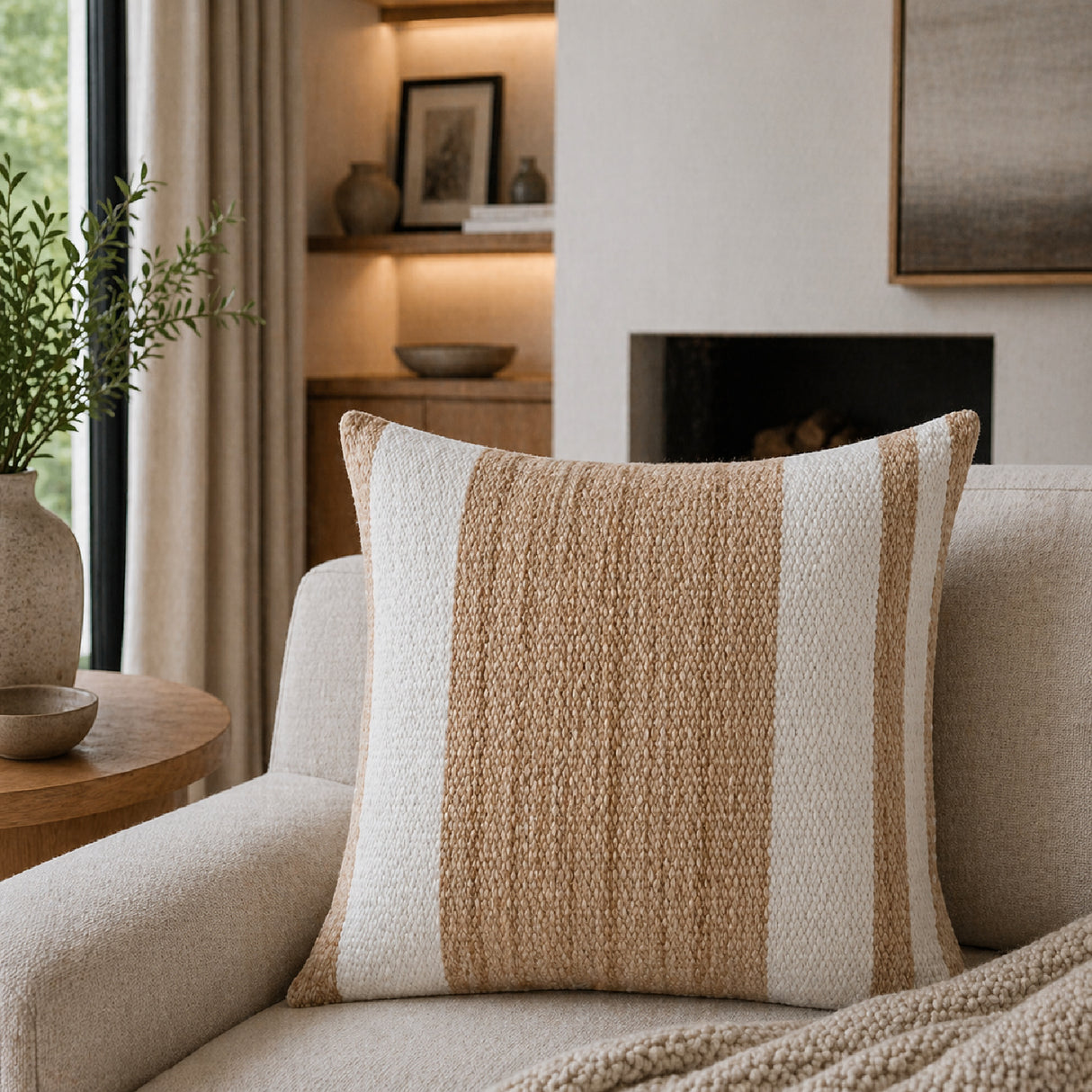 Modern European furniture - Woven Cotton Pillow - www.oroa.com