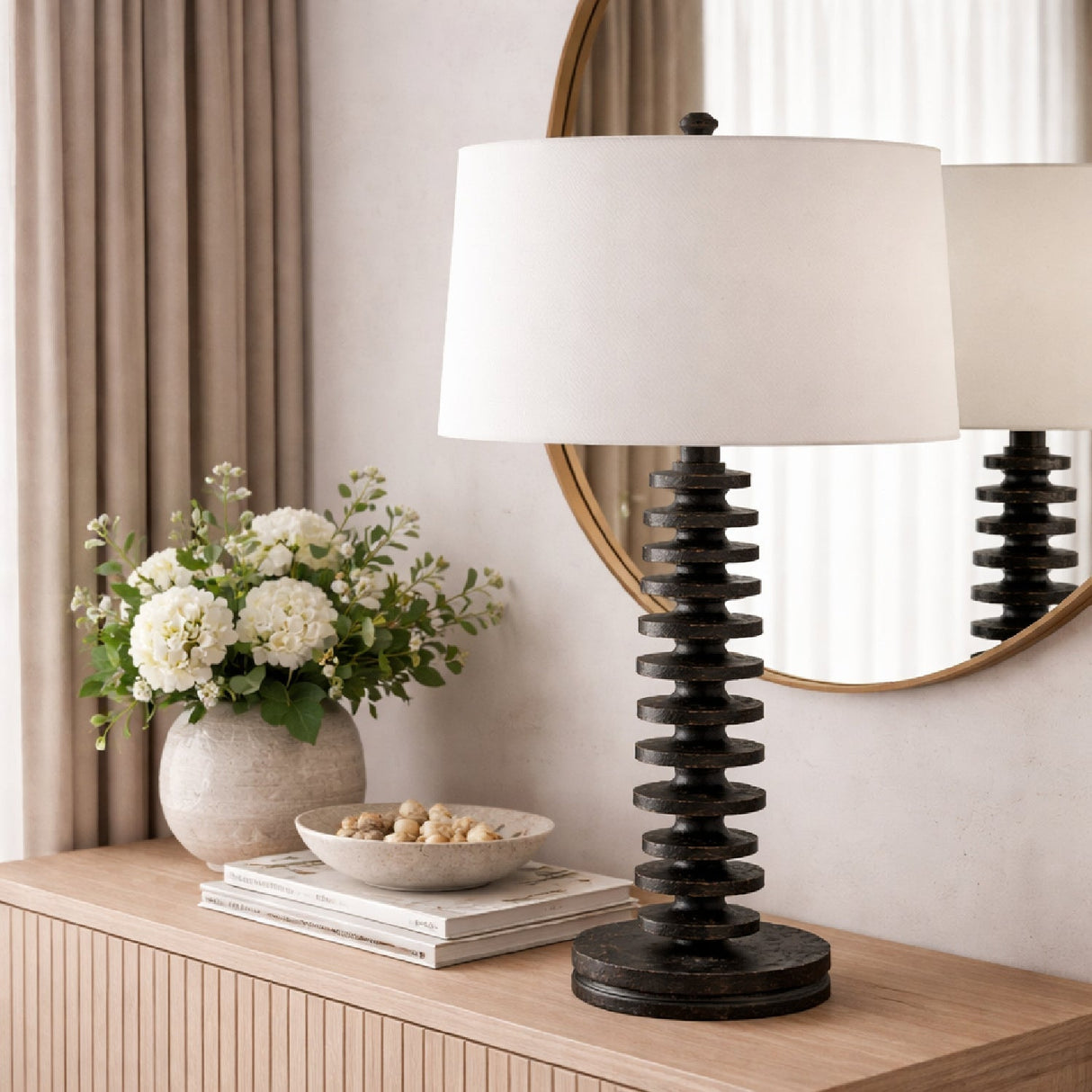 Modern European furniture - Round Layers Accent Table Lamp - www.oroa.com