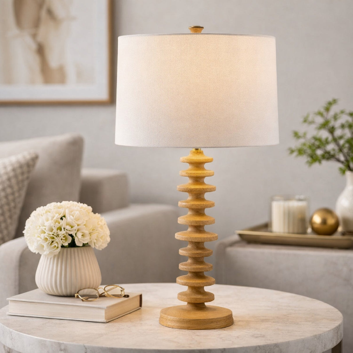Modern European furniture - Round Layers Accent Table Lamp - www.oroa.com
