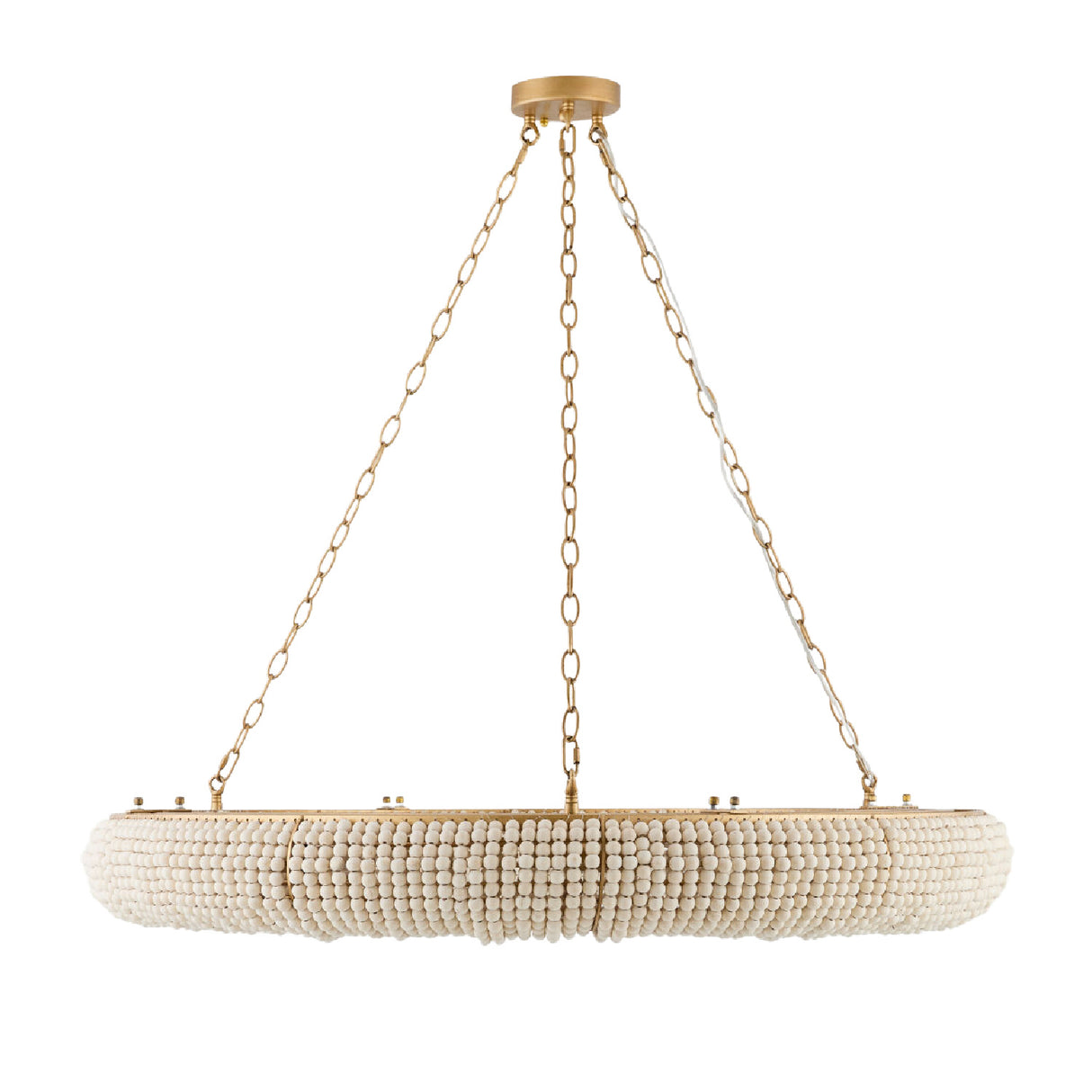 Modern European furniture - Cream Wood Beads 8-Light Chandelier - www.oroa.com | Oroa.com