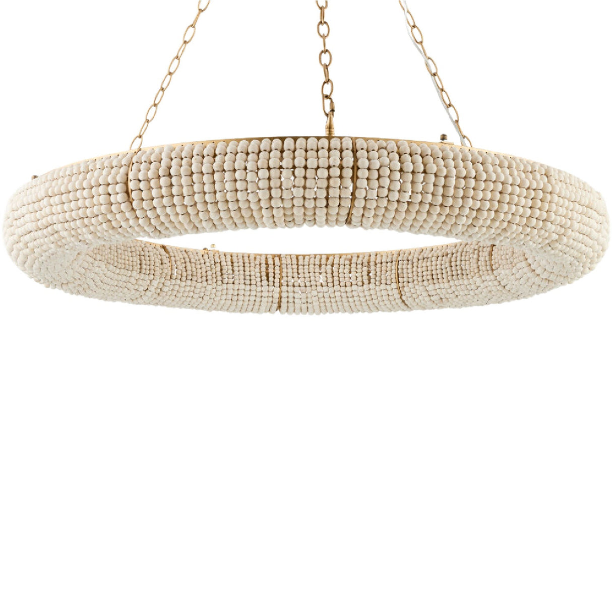 Modern European furniture - Cream Wood Beads 8-Light Chandelier - www.oroa.com