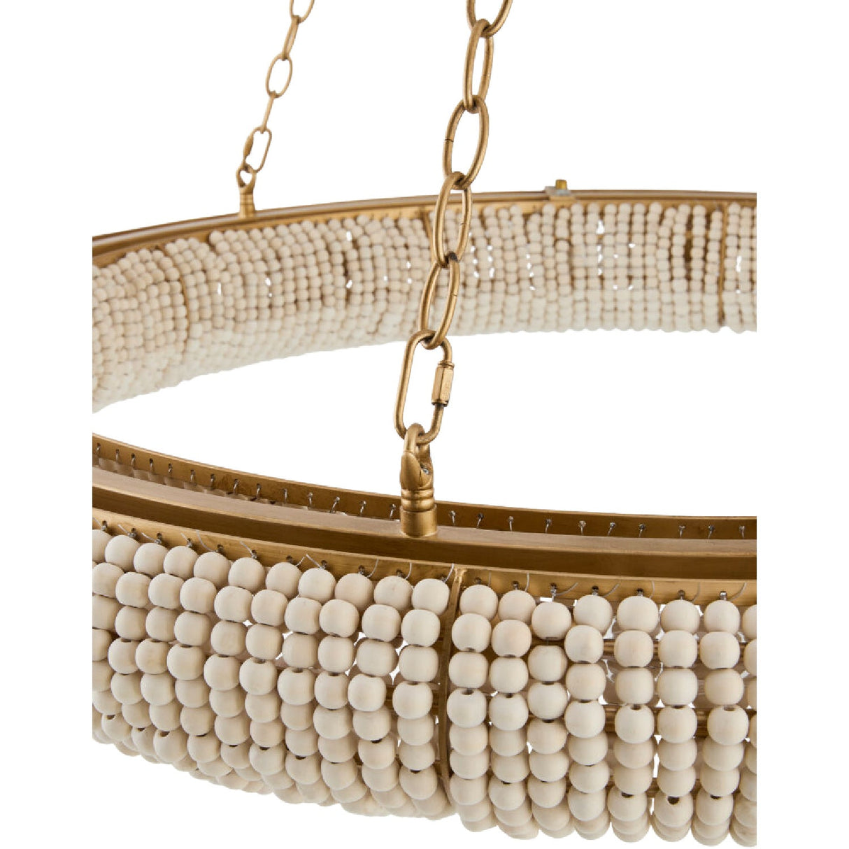 Modern European furniture - Cream Wood Beads 8-Light Chandelier - www.oroa.com