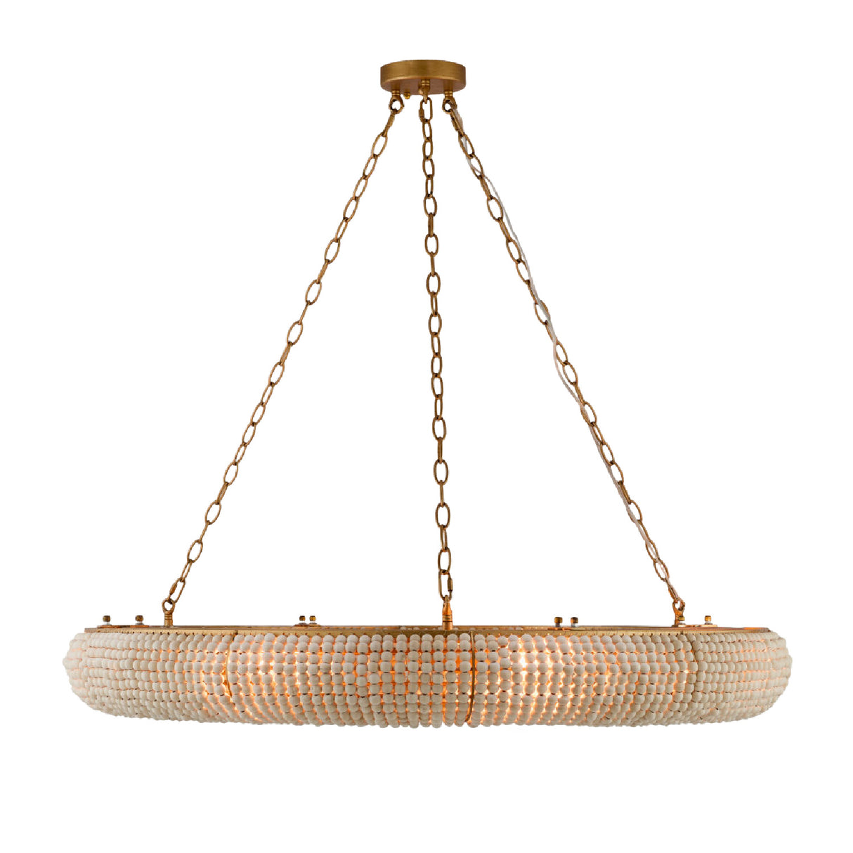 Modern European furniture - Cream Wood Beads 8-Light Chandelier - www.oroa.com | Oroa.com