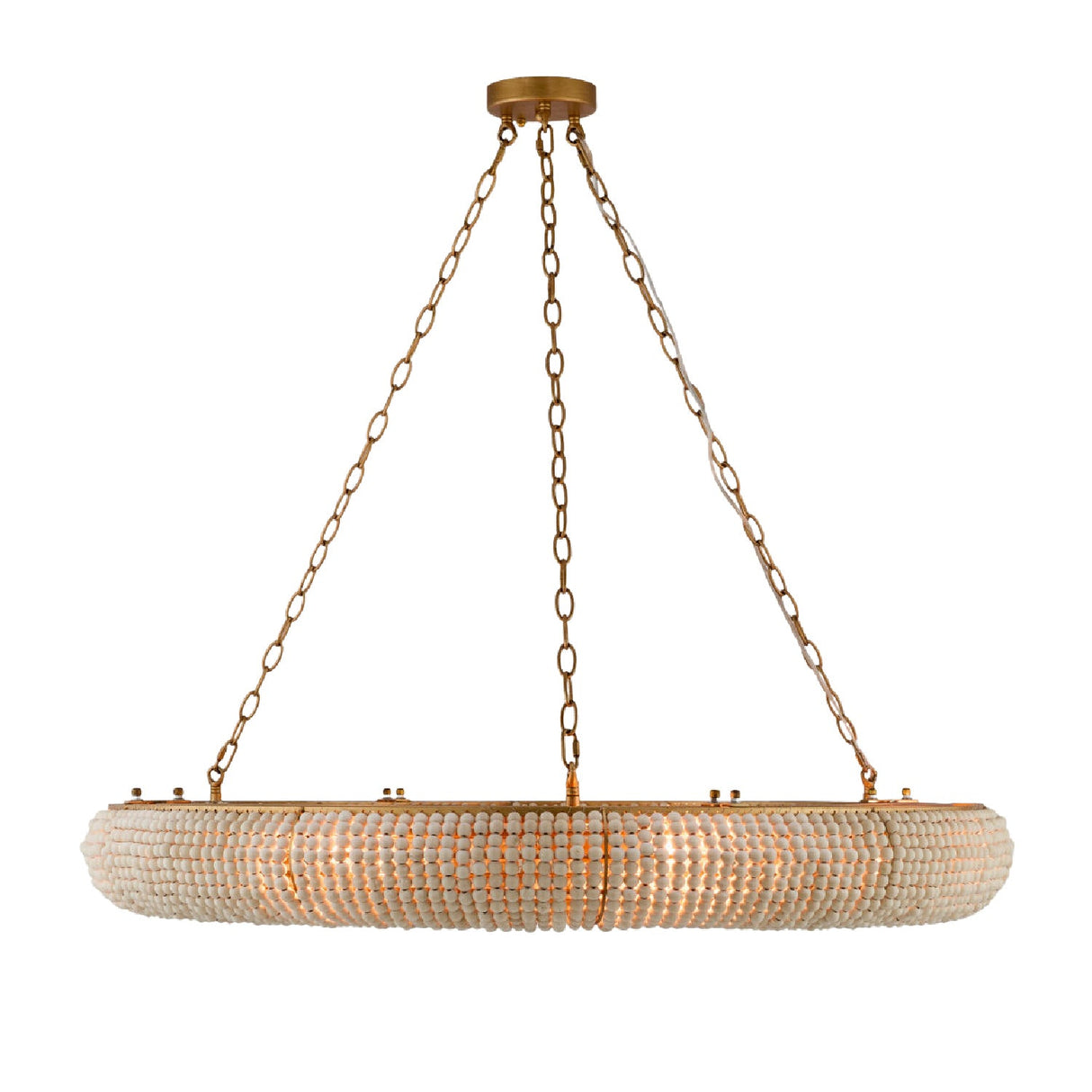 Modern European furniture - Cream Wood Beads 8-Light Chandelier - www.oroa.com
